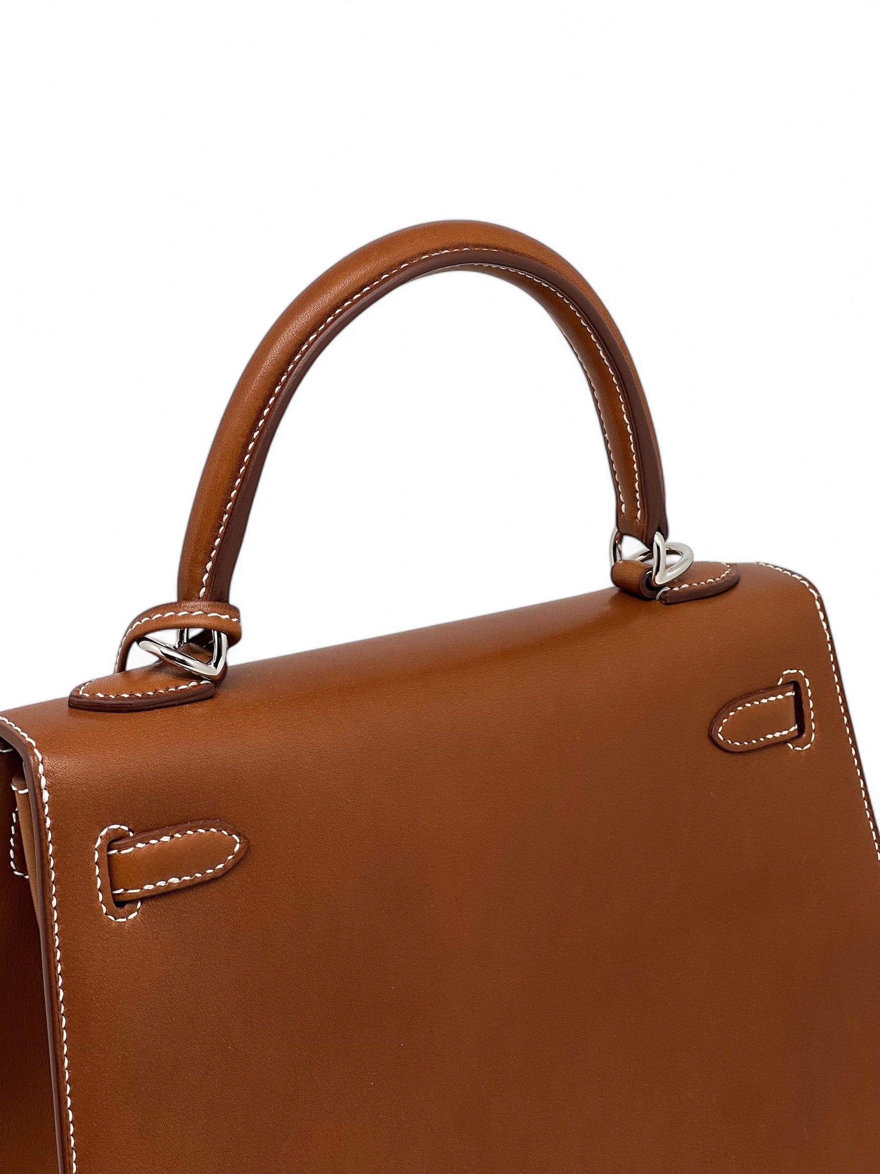 Hermès - Sac Kelly 25 cuir Barénia Naturel Fauve 2024