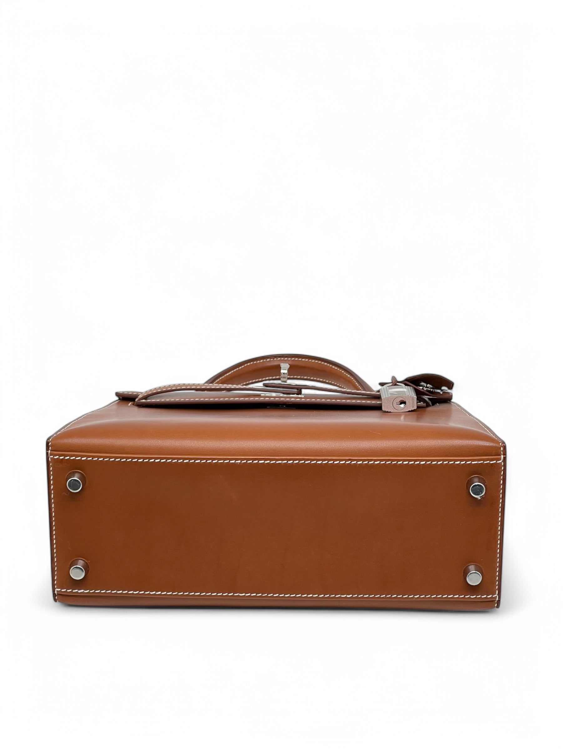 Hermès - Sac Kelly 25 cuir Barénia Naturel Fauve 2024