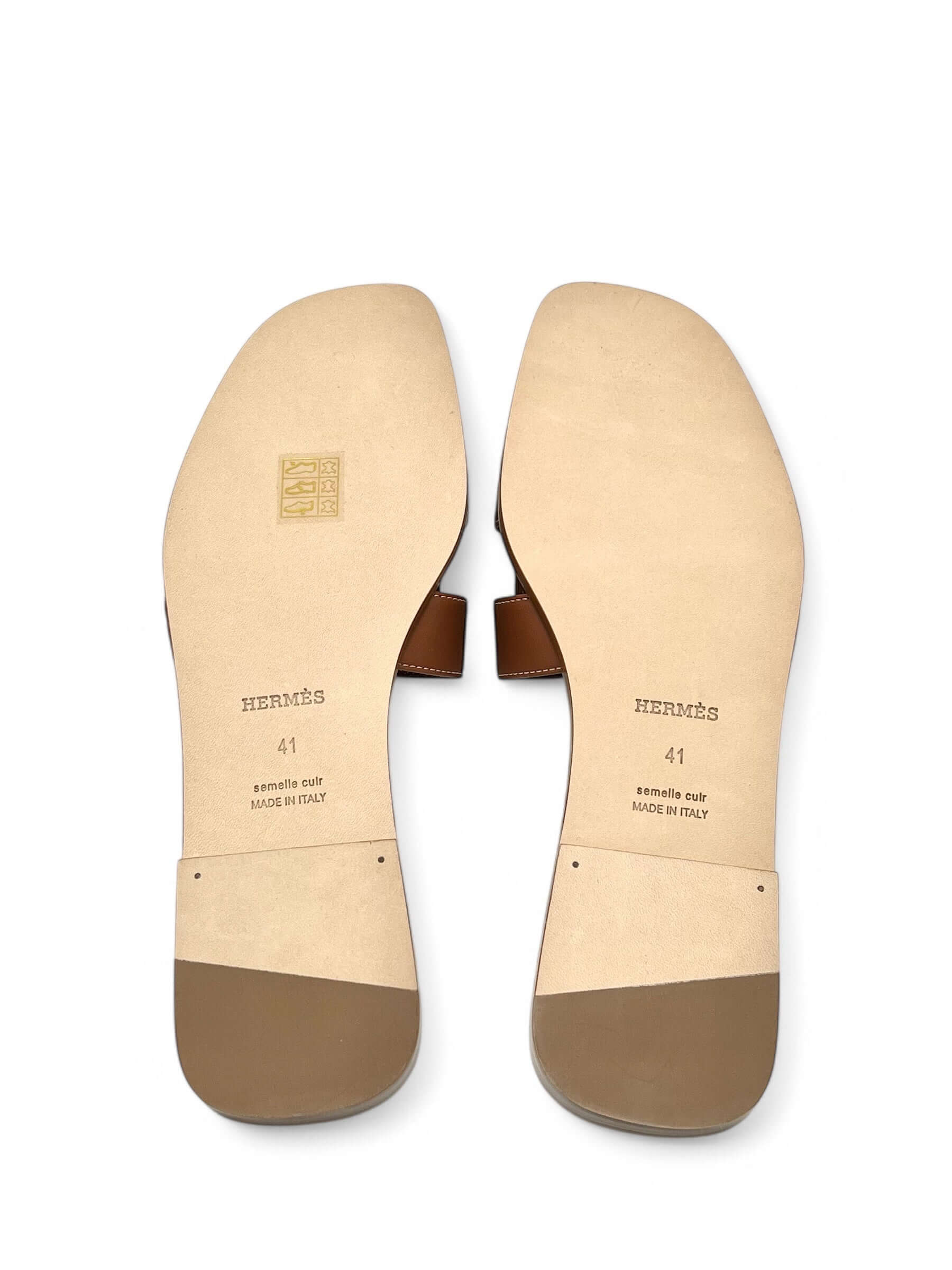 Hermès - Sandale Oran Gold T41