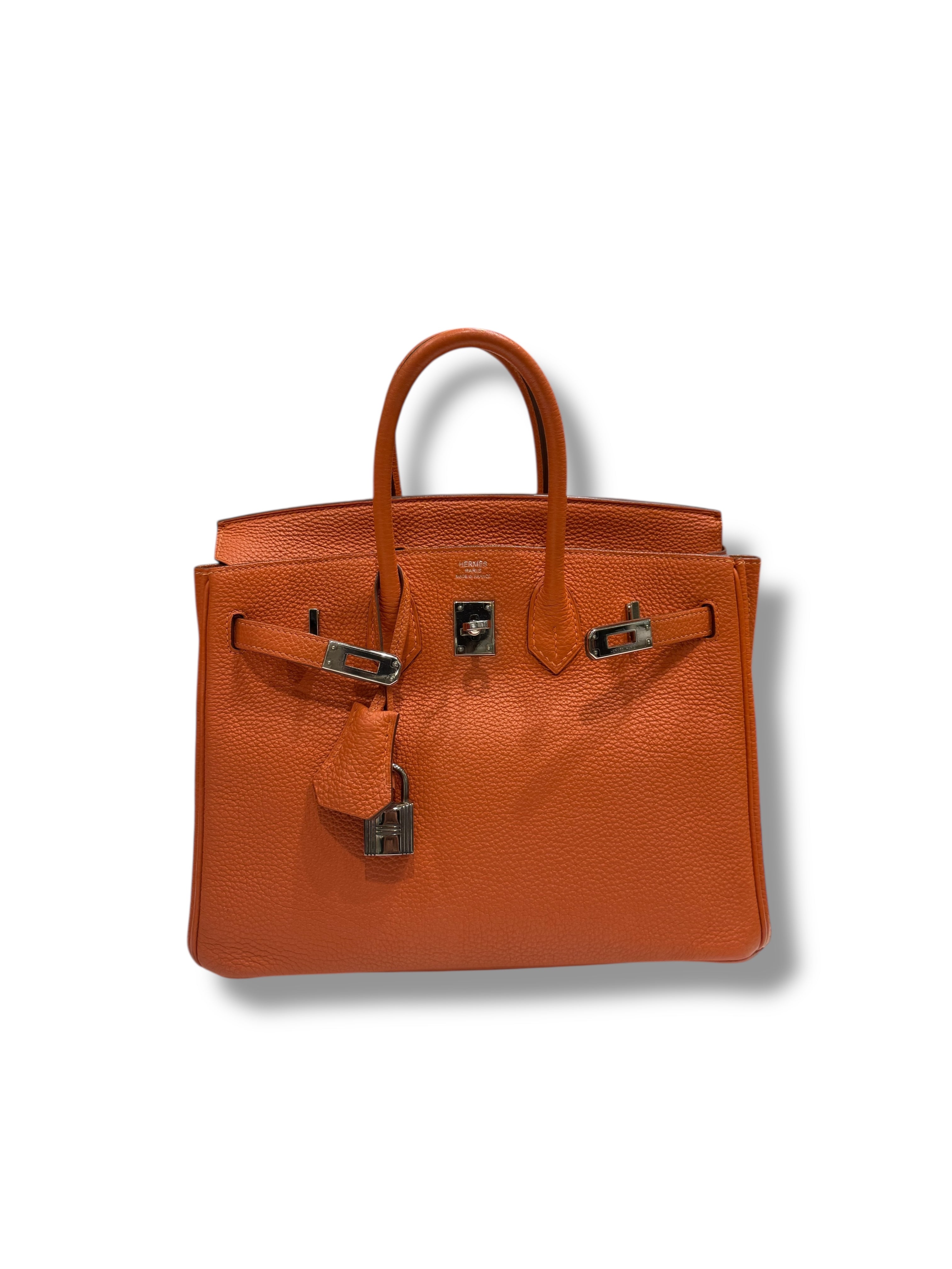 Hermès - Sac Birkin 25 Togo orange H PHW
