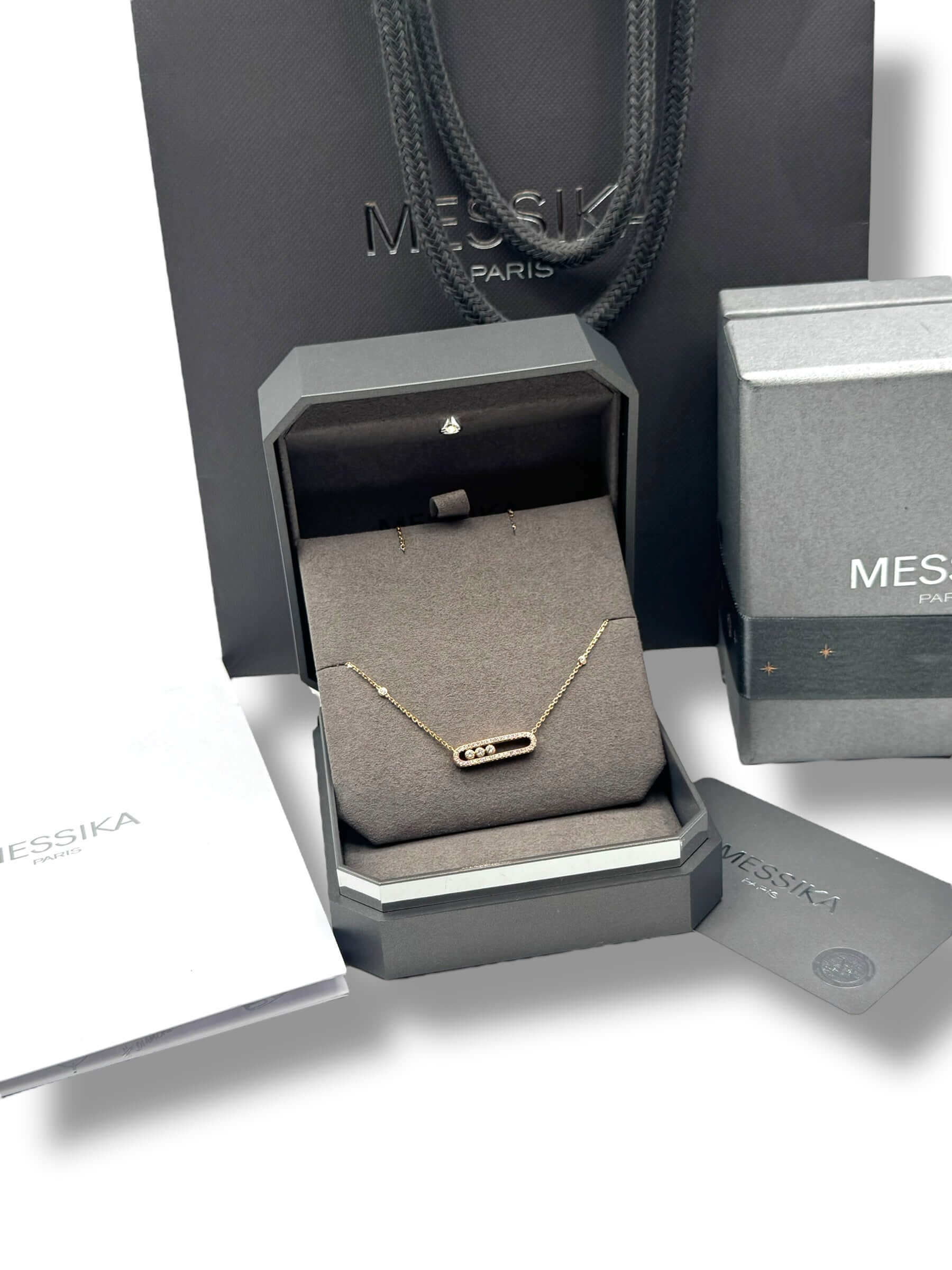 Messika - Collier Baby Move Pavé or rose 18ct