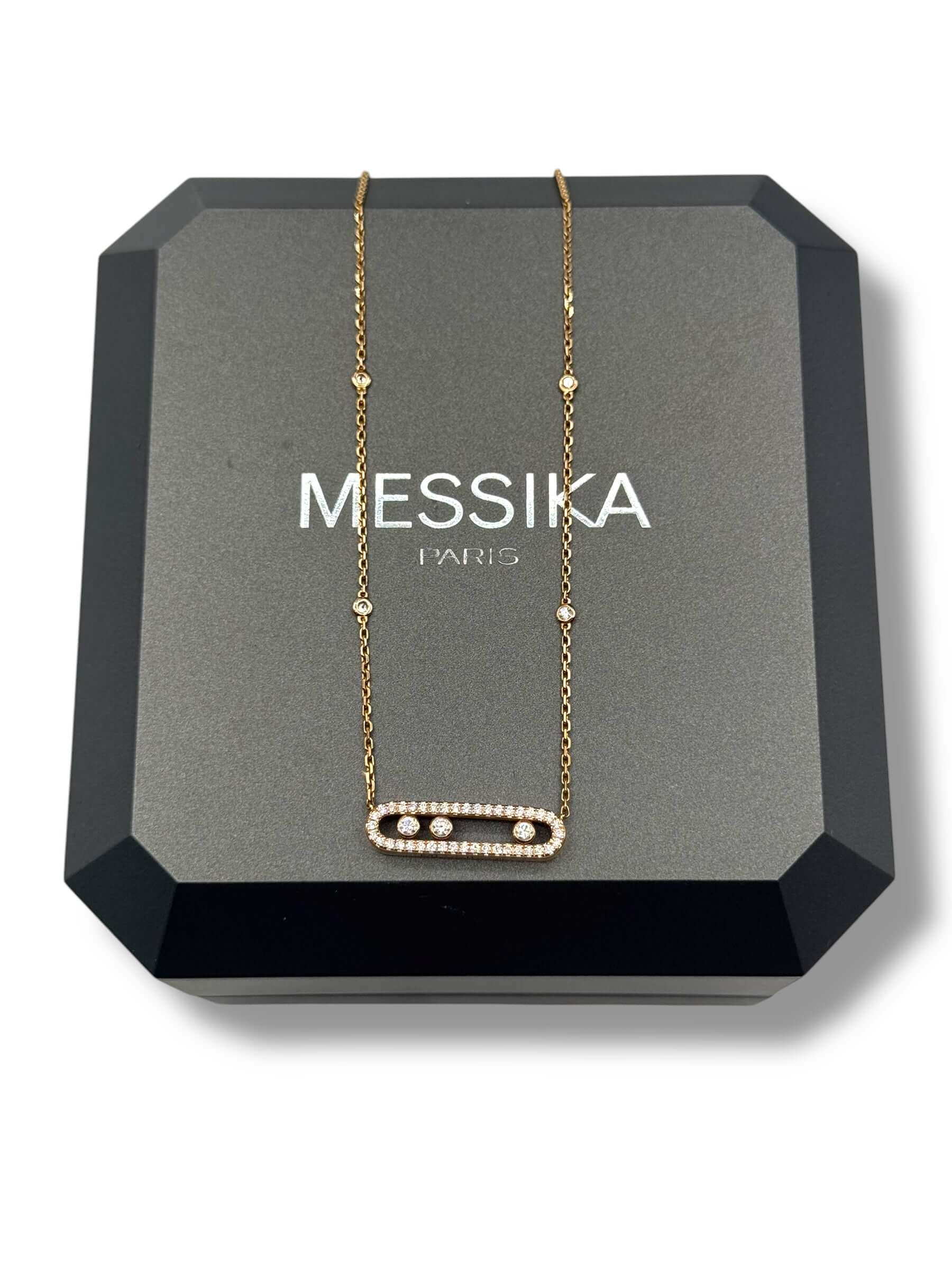 Messika - Collier Baby Move Pavé or rose 18ct