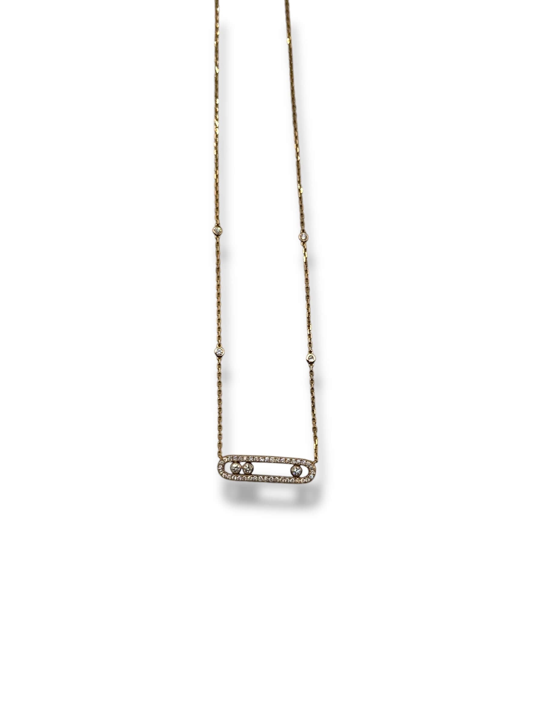 Messika - Collier Baby Move Pavé or rose 18ct