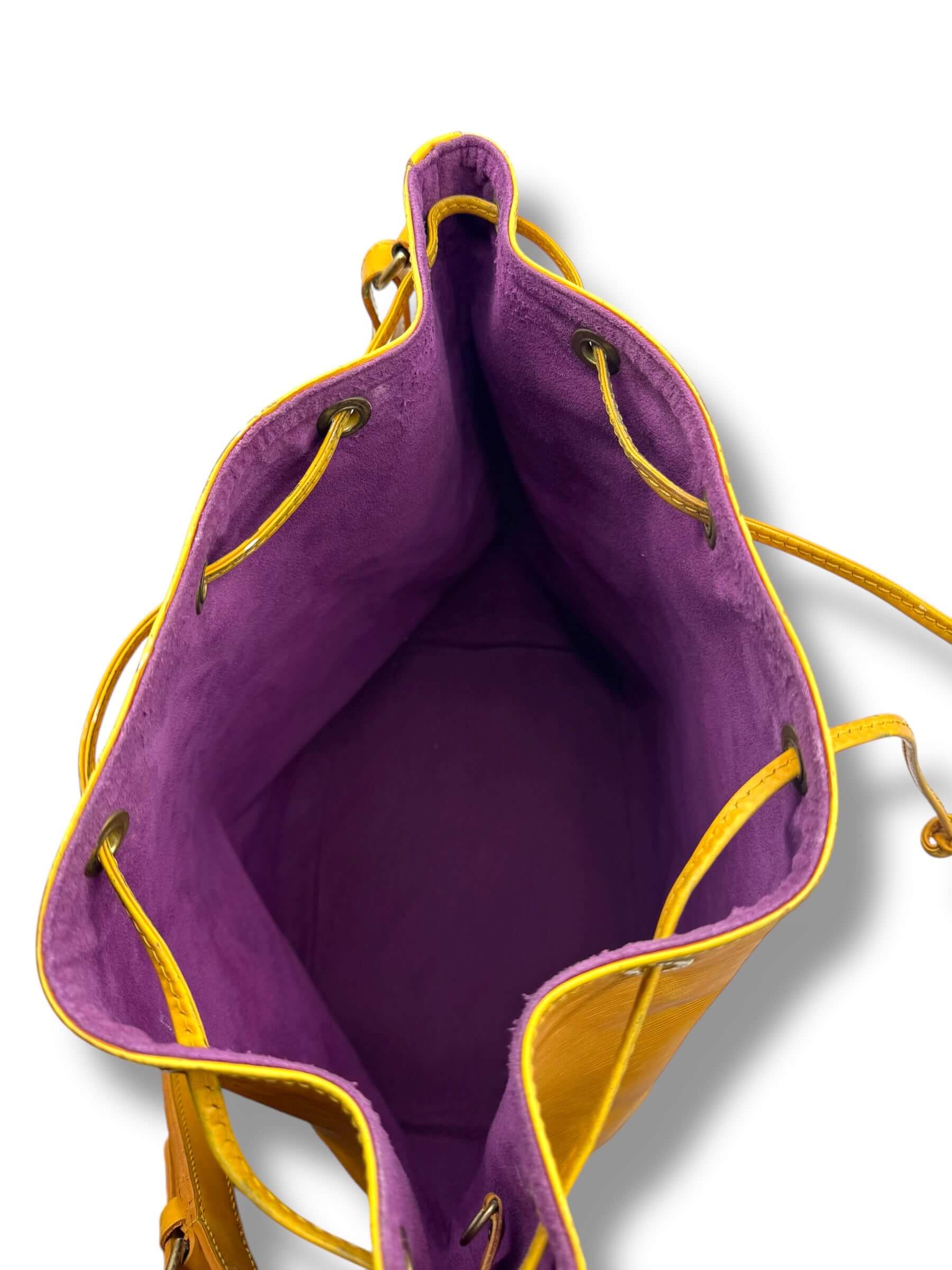 Louis Vuitton - Sac Noé cuir epi jaune