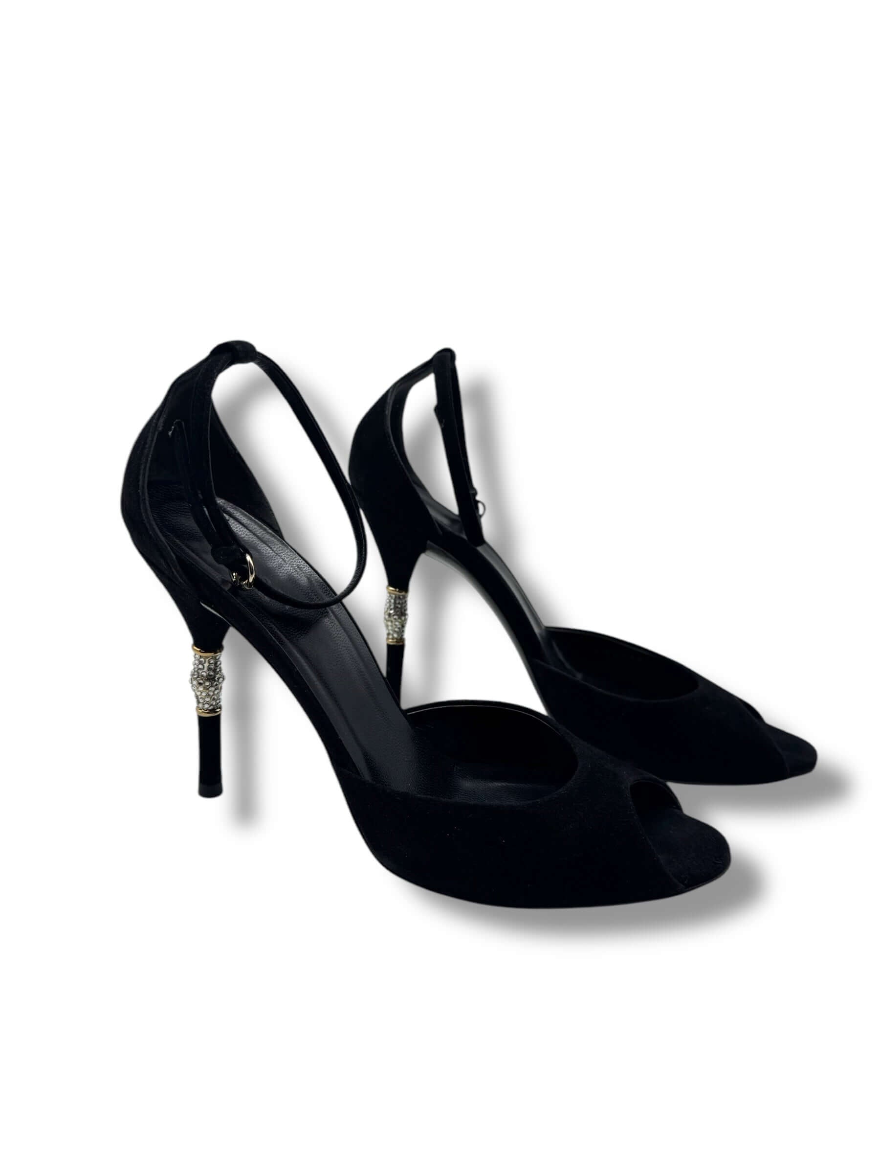 Gucci - Escarpins talons à strass T37C