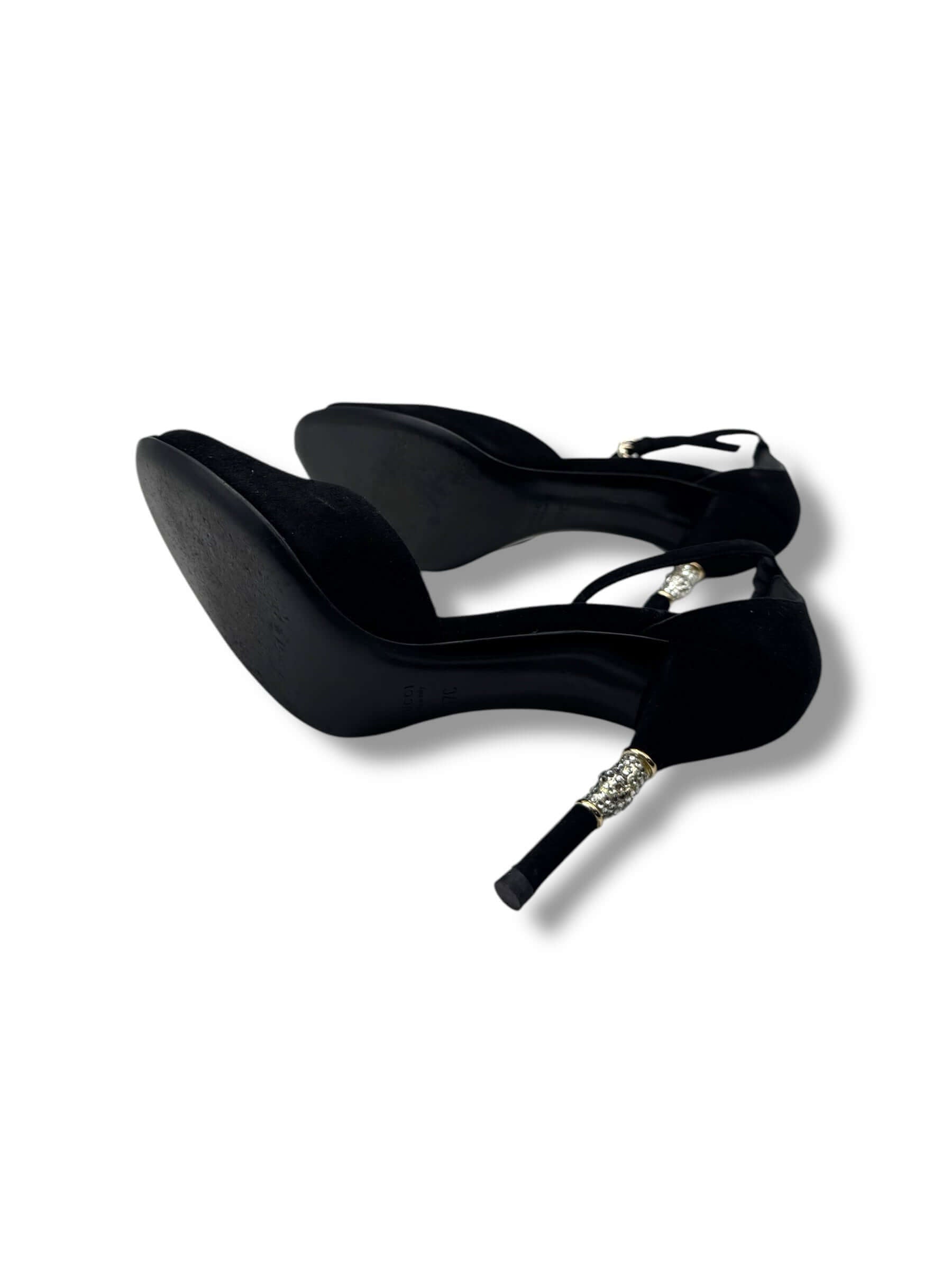Gucci - Escarpins talons à strass T37C