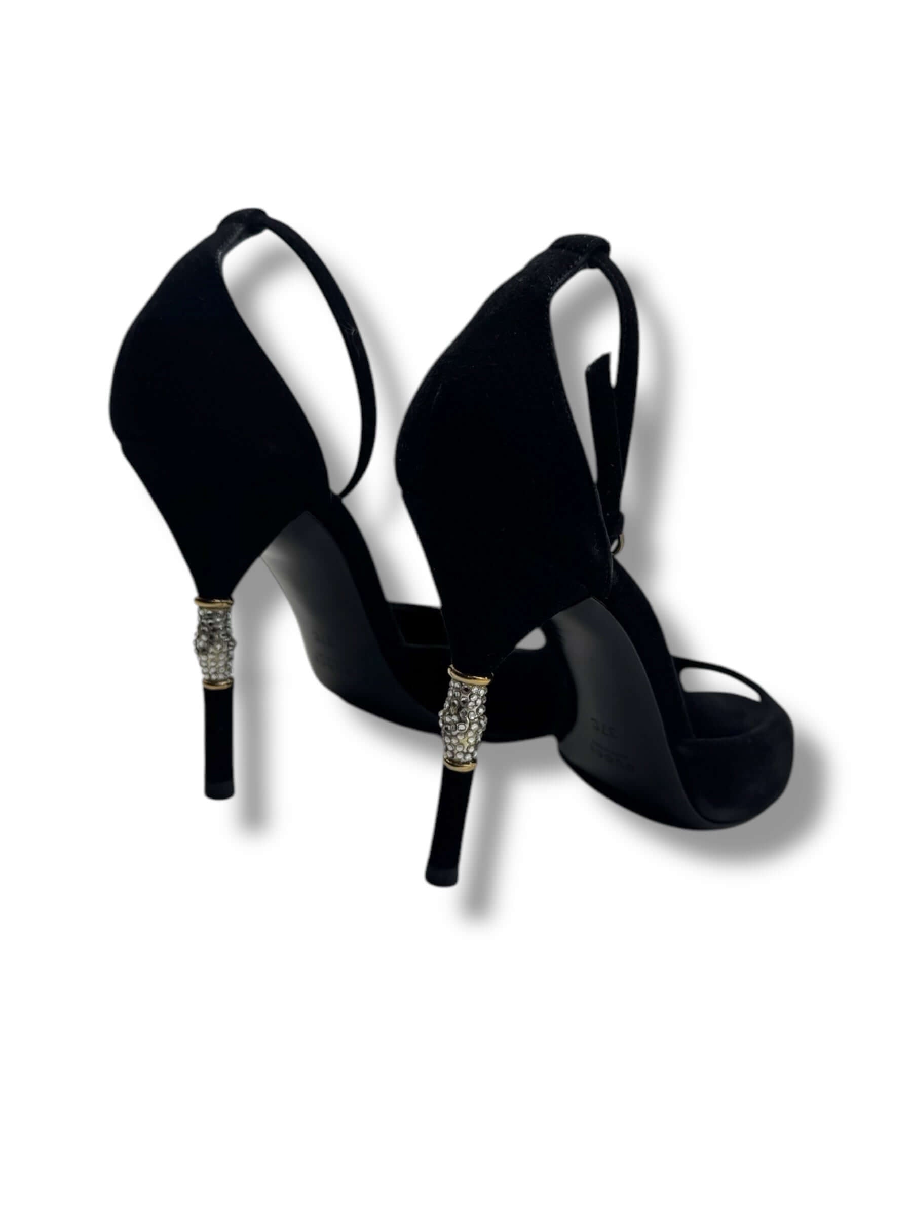 Gucci - Escarpins talons à strass T37C