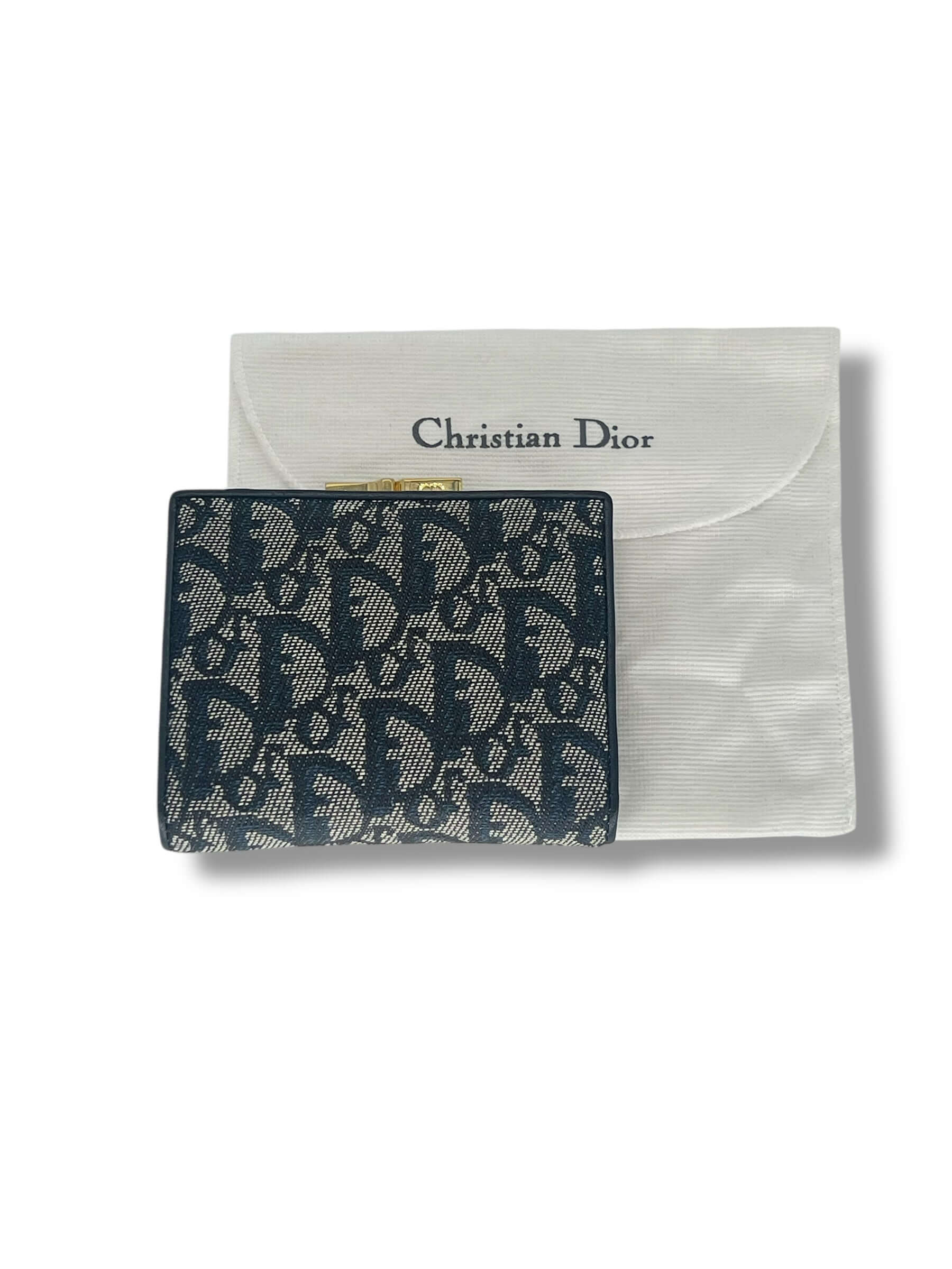 Christian Dior - Portefeuille oblique bleu