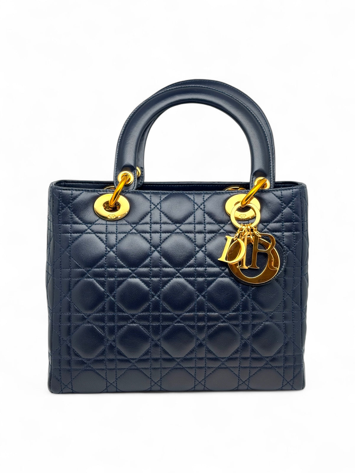 Christian Dior - Lady Dior MM Tasche Blau