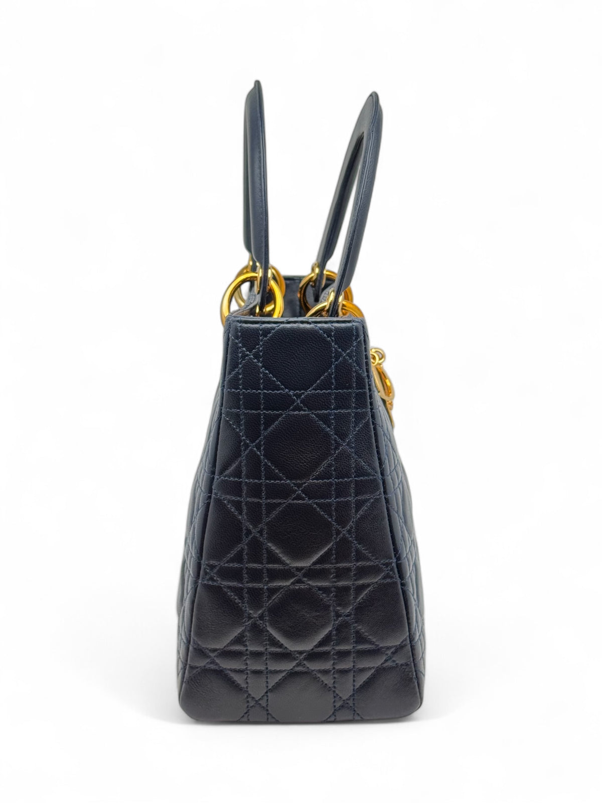 Christian Dior - Lady Dior MM Tasche Blau