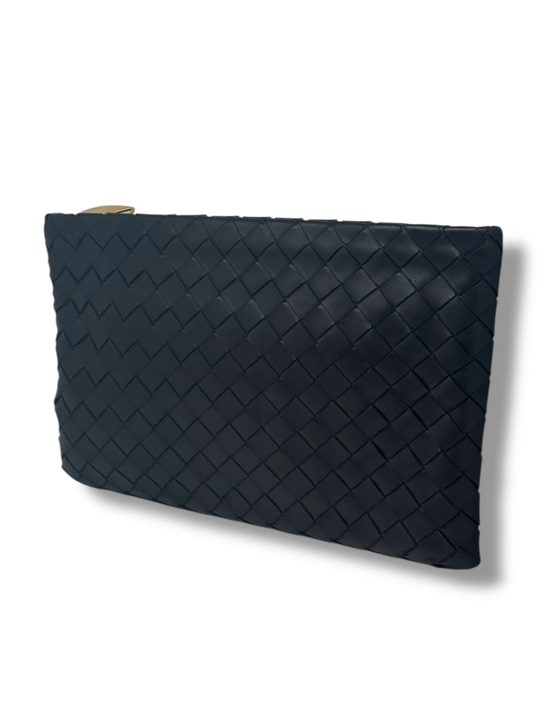 Bottega Veneta - Pochette tressée noir
