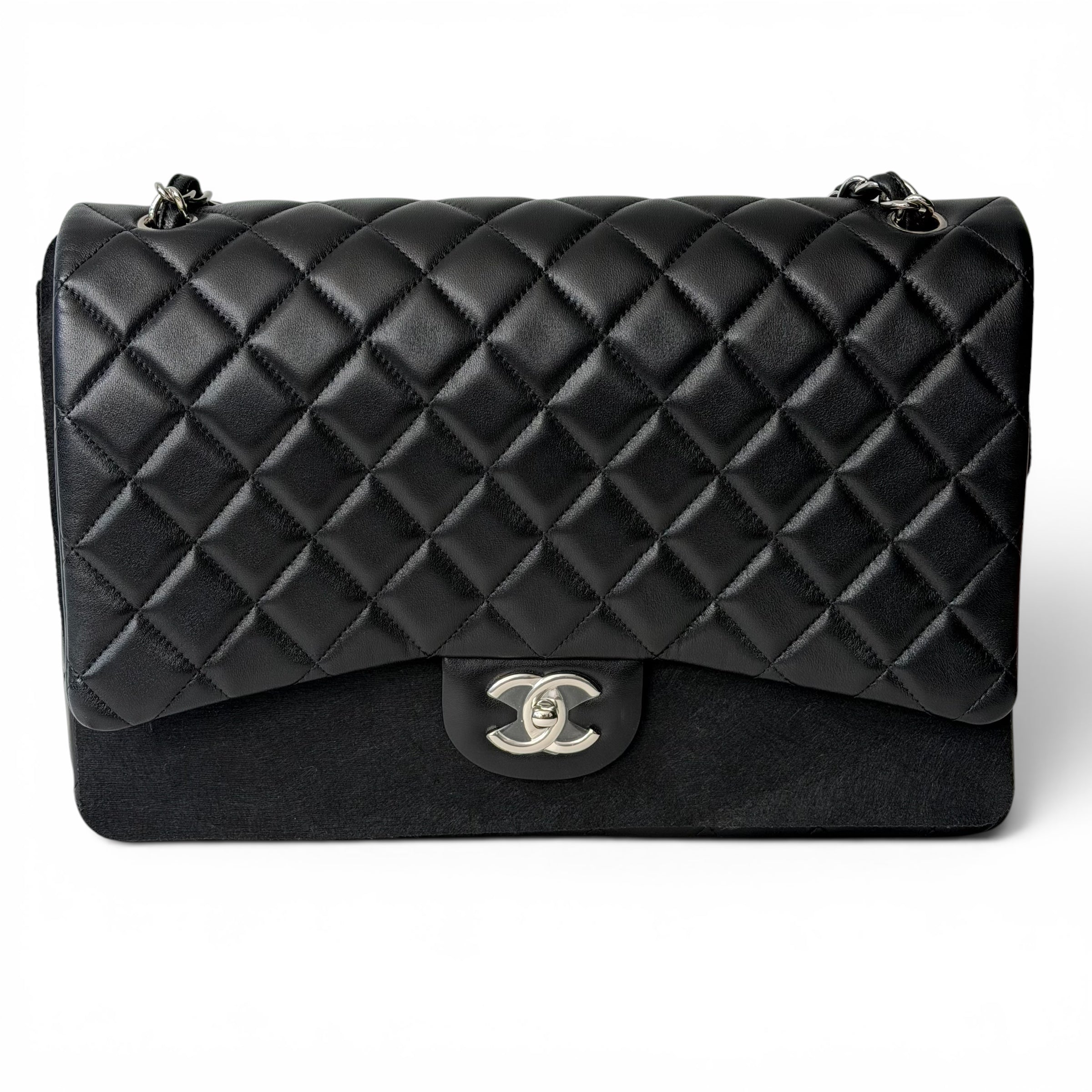 Chanel - Maxi Jumbo cuir d’agneau noir