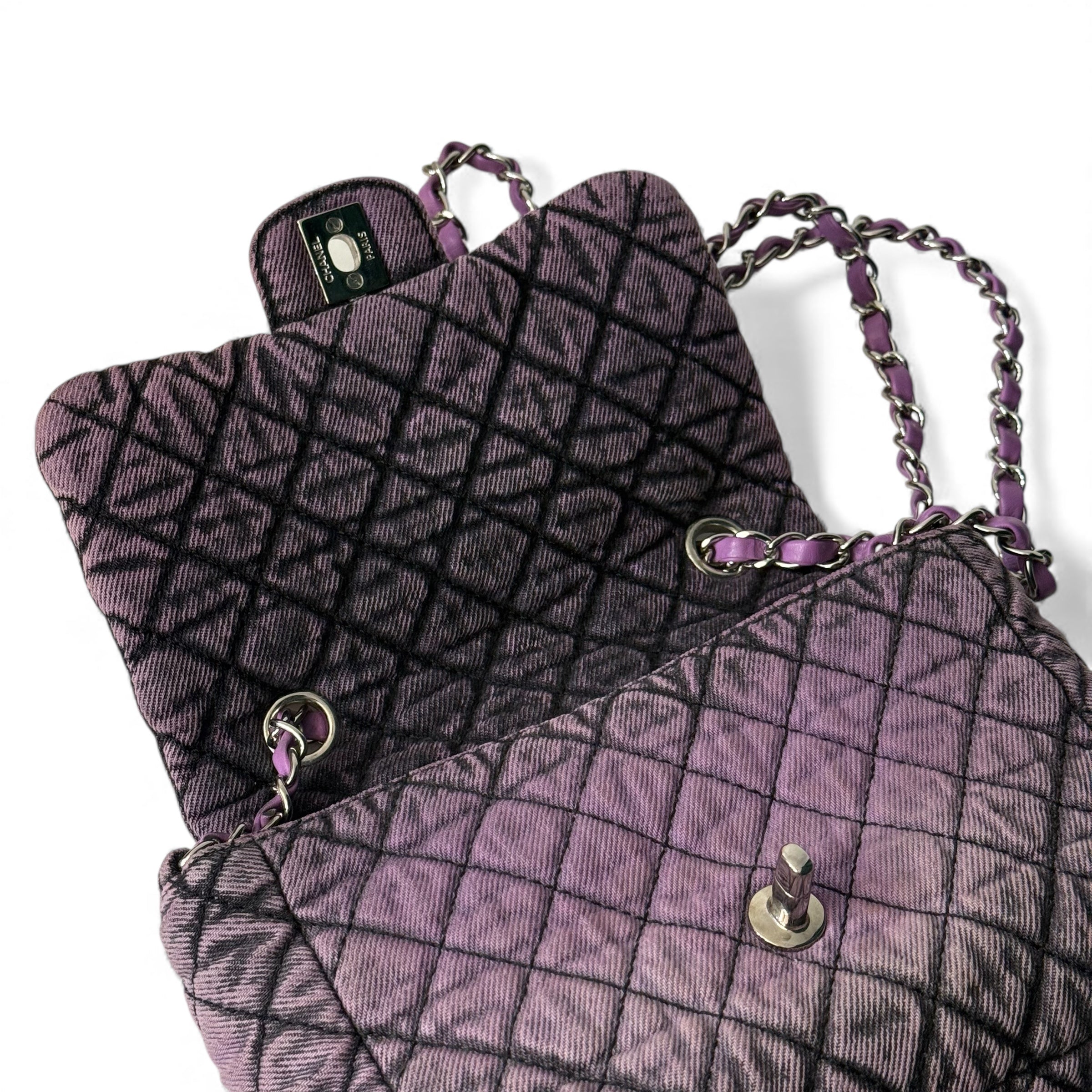 Chanel - Sac bandoulière denim violet