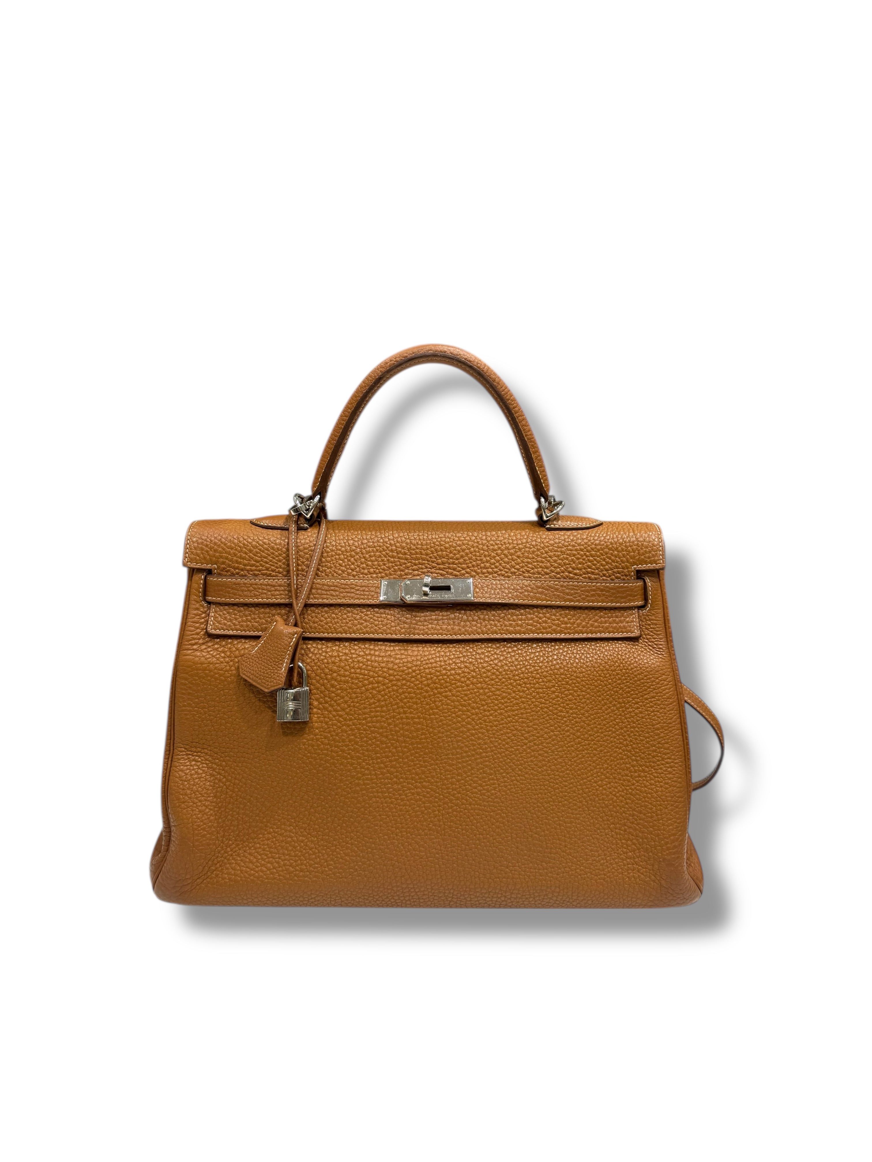 Hermès - Sac Kelly 35 Gold PHW
