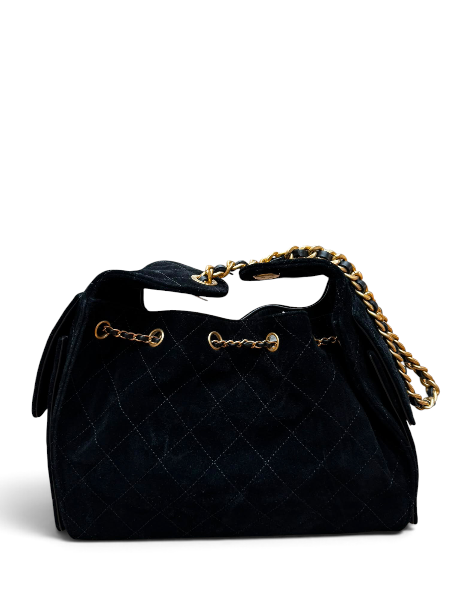 Chanel - Sac 25 MM Suède noir
