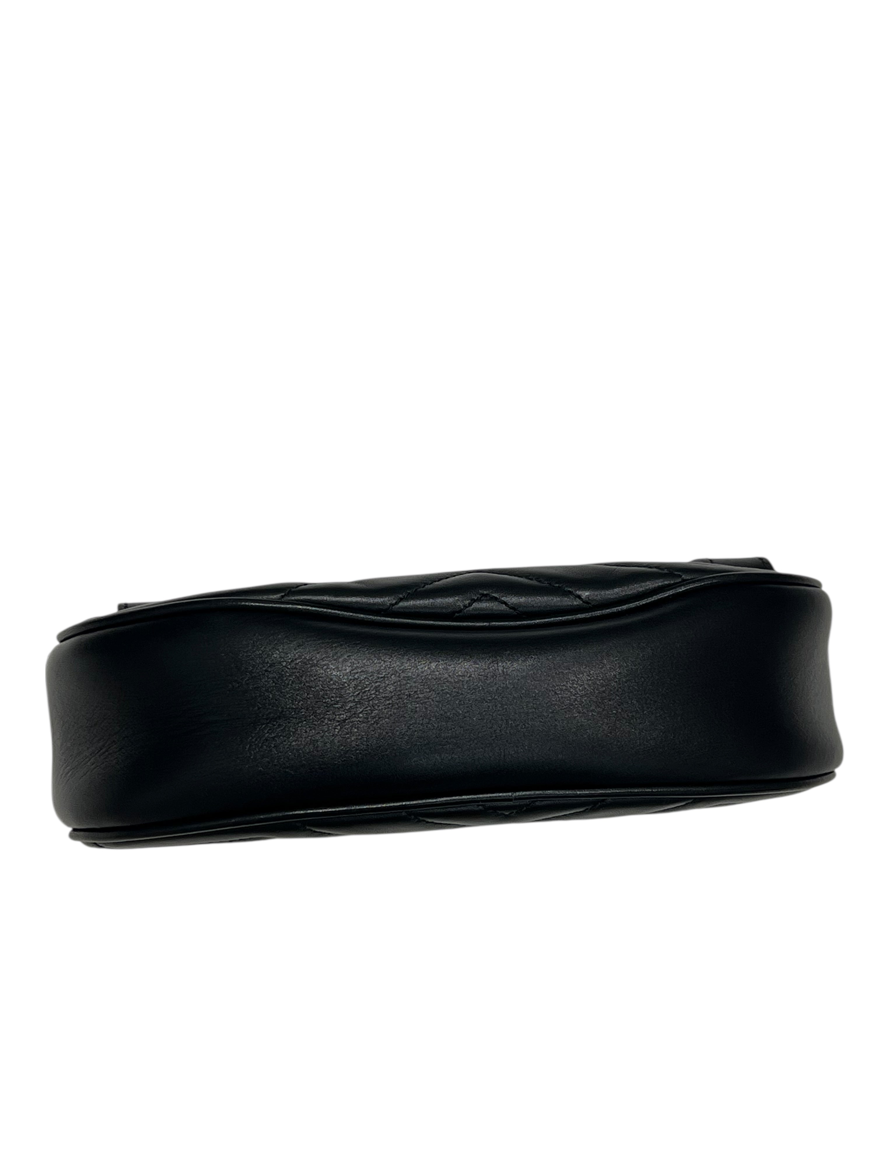 Gucci - pochette ceinture marmont cuir noir T85