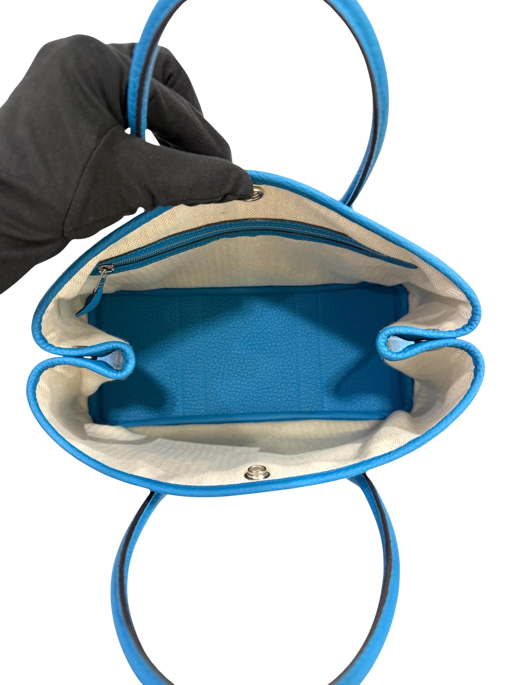 Hermès - Sac Garden Party 30 Bleu Zanzibar