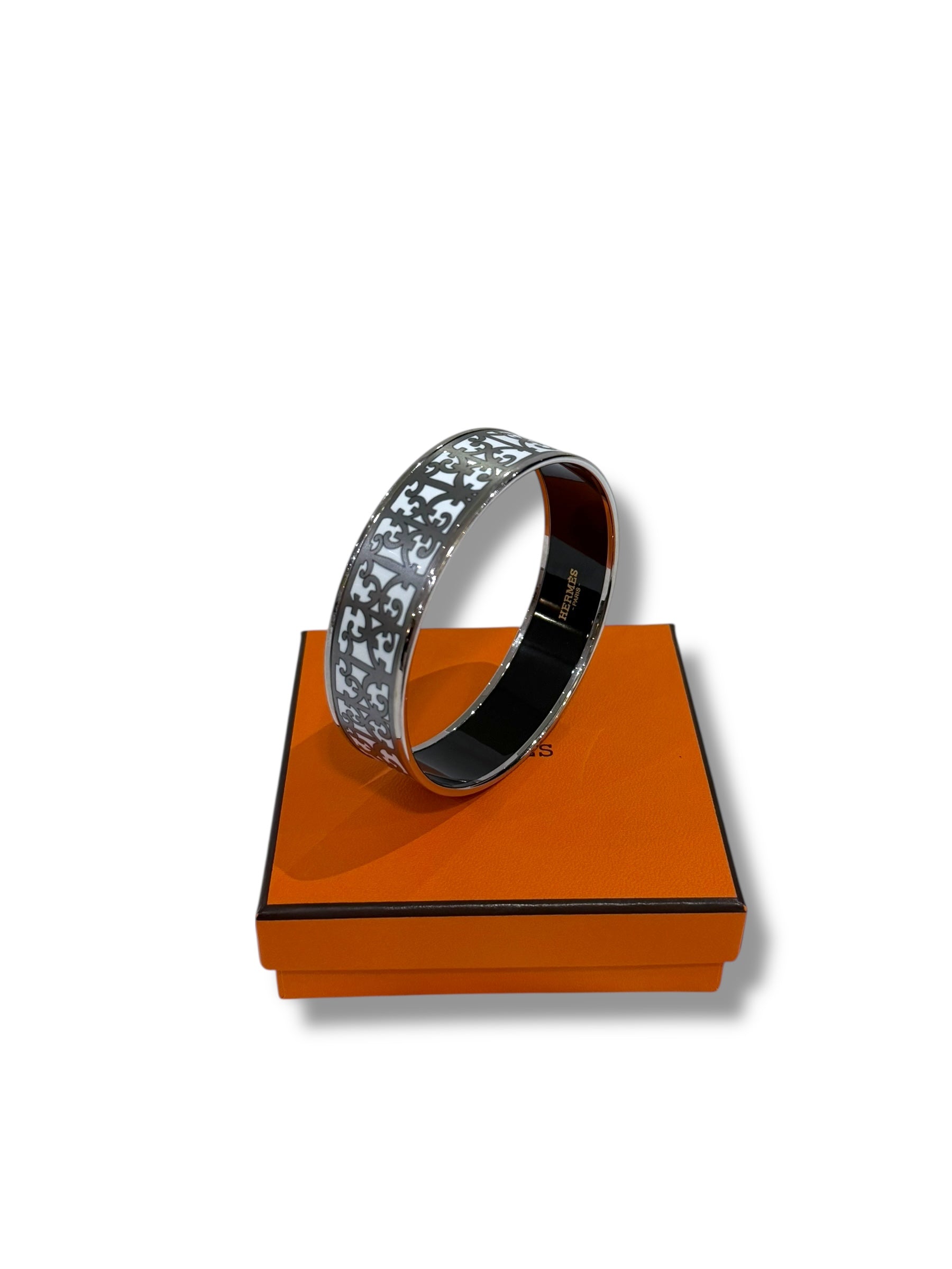 Hermès - Bracelet jonc émail imprimé