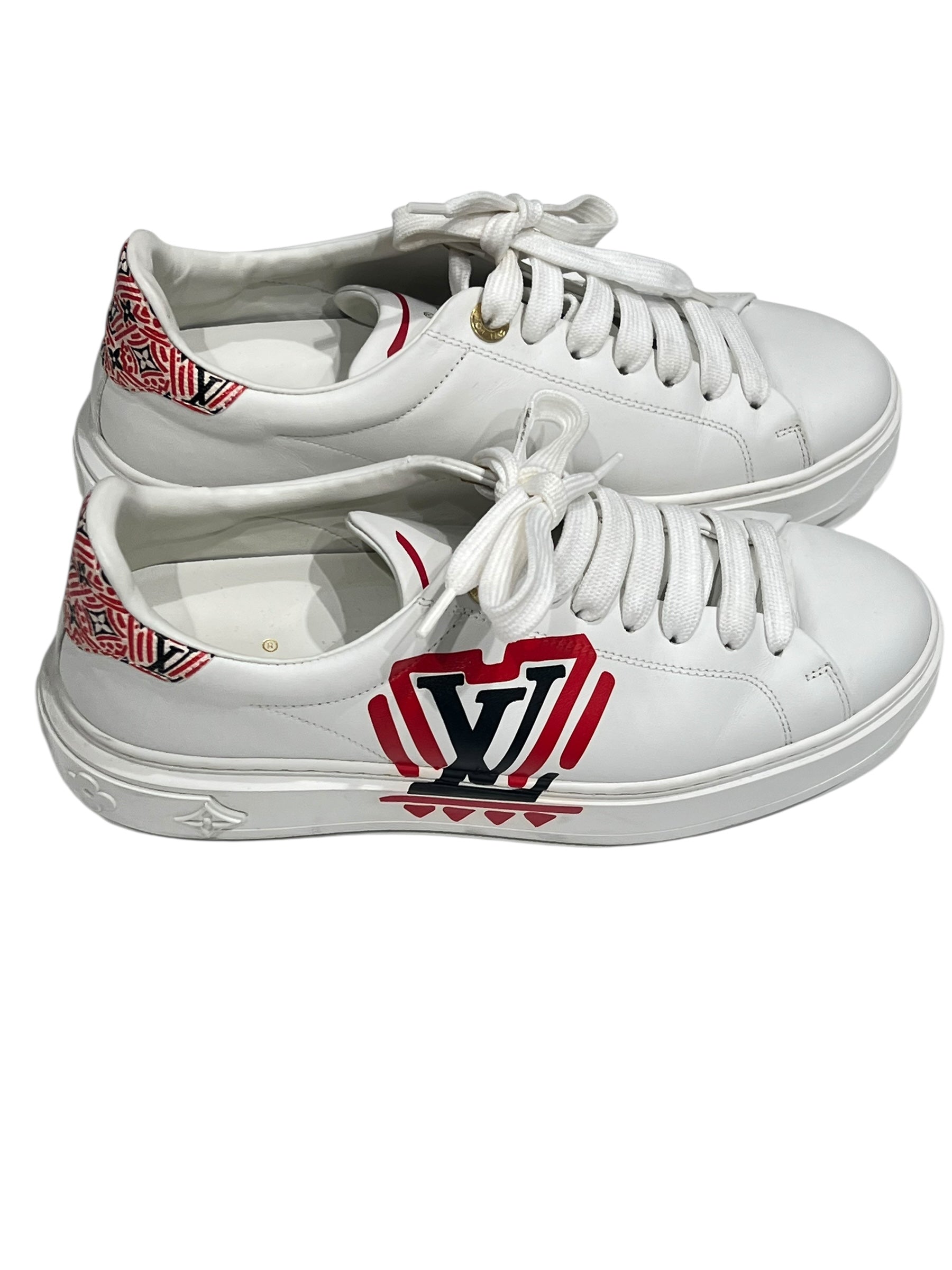 Louis Vuitton - Sneakers Time out blanches T38
