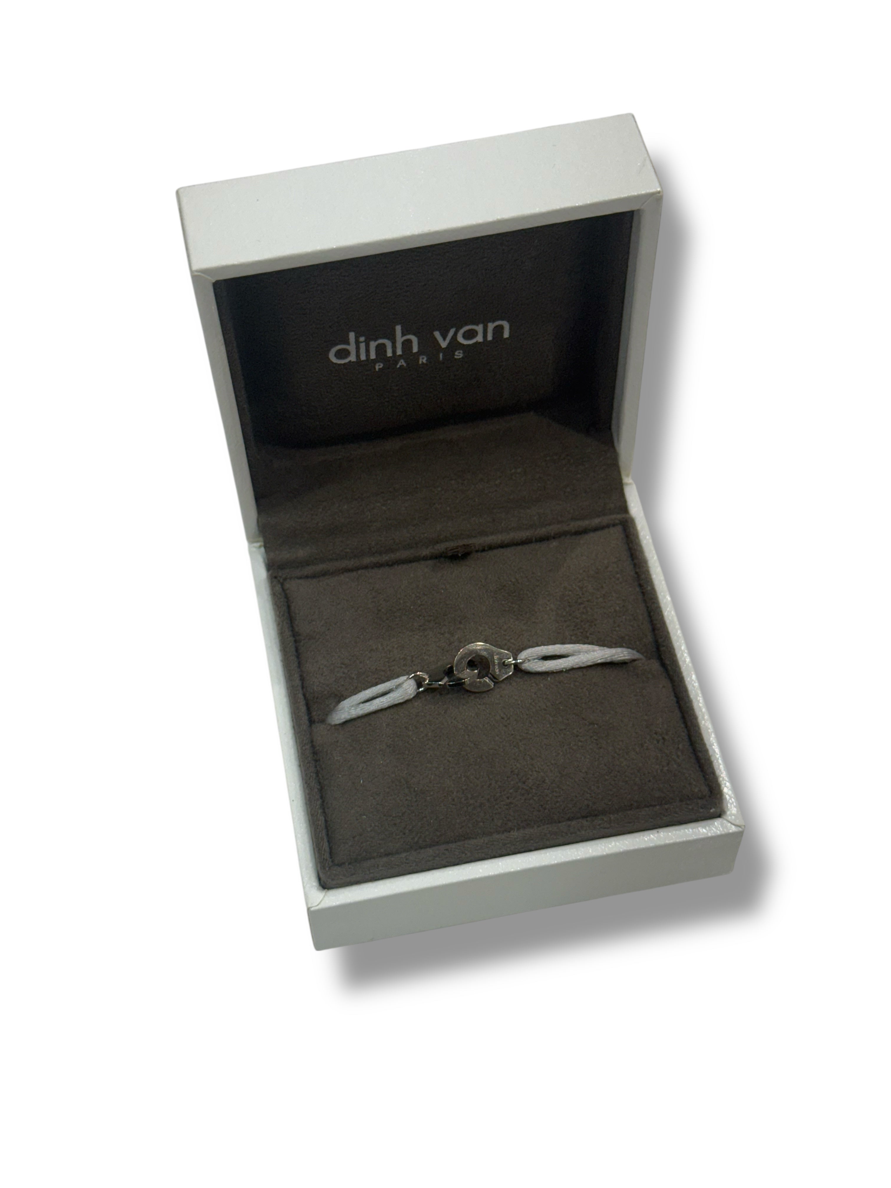 Dinh van - Bracelet menotte R8 or blanc