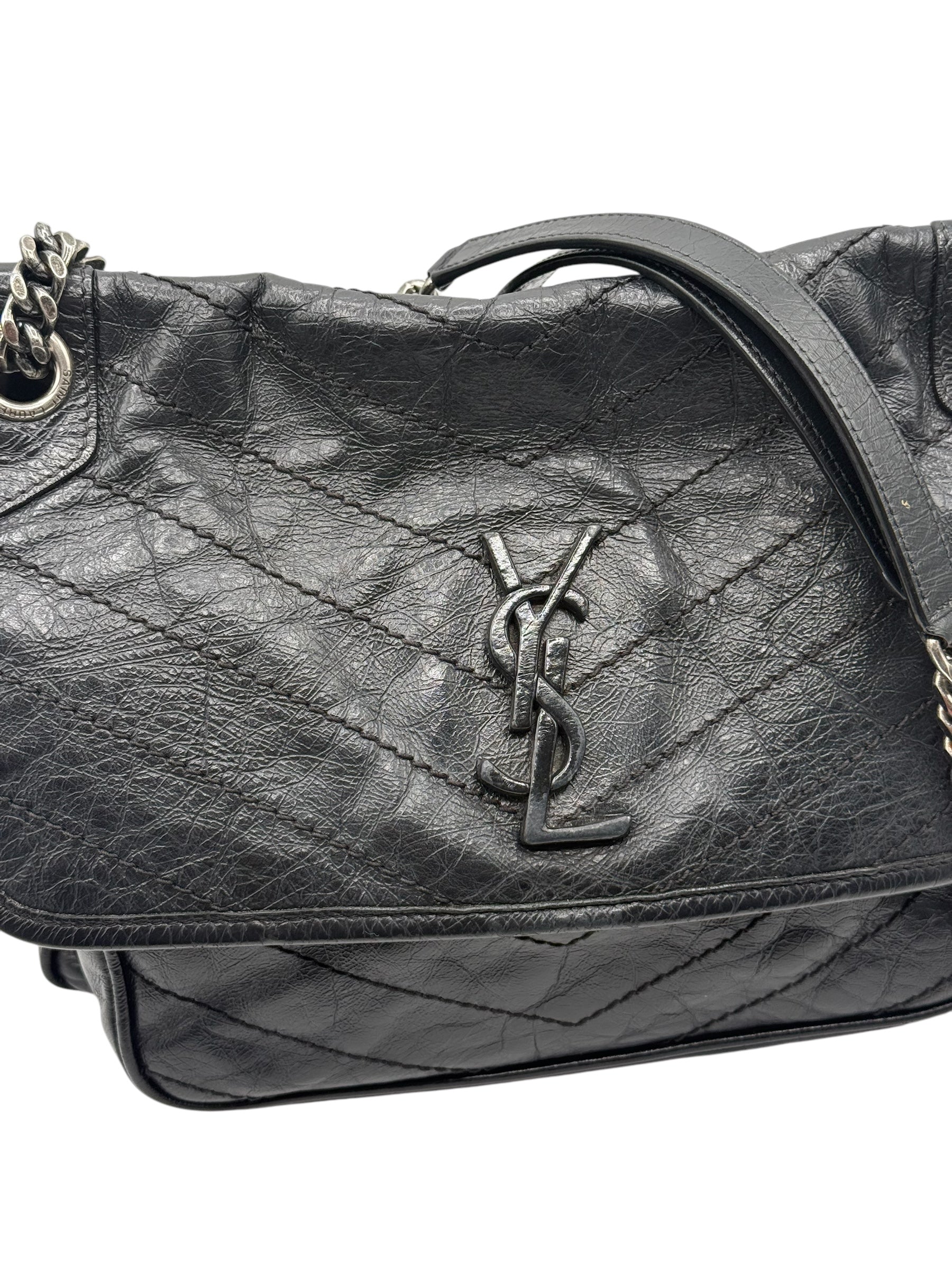 Saint Laurent - Sac Nikki cuir noir All black