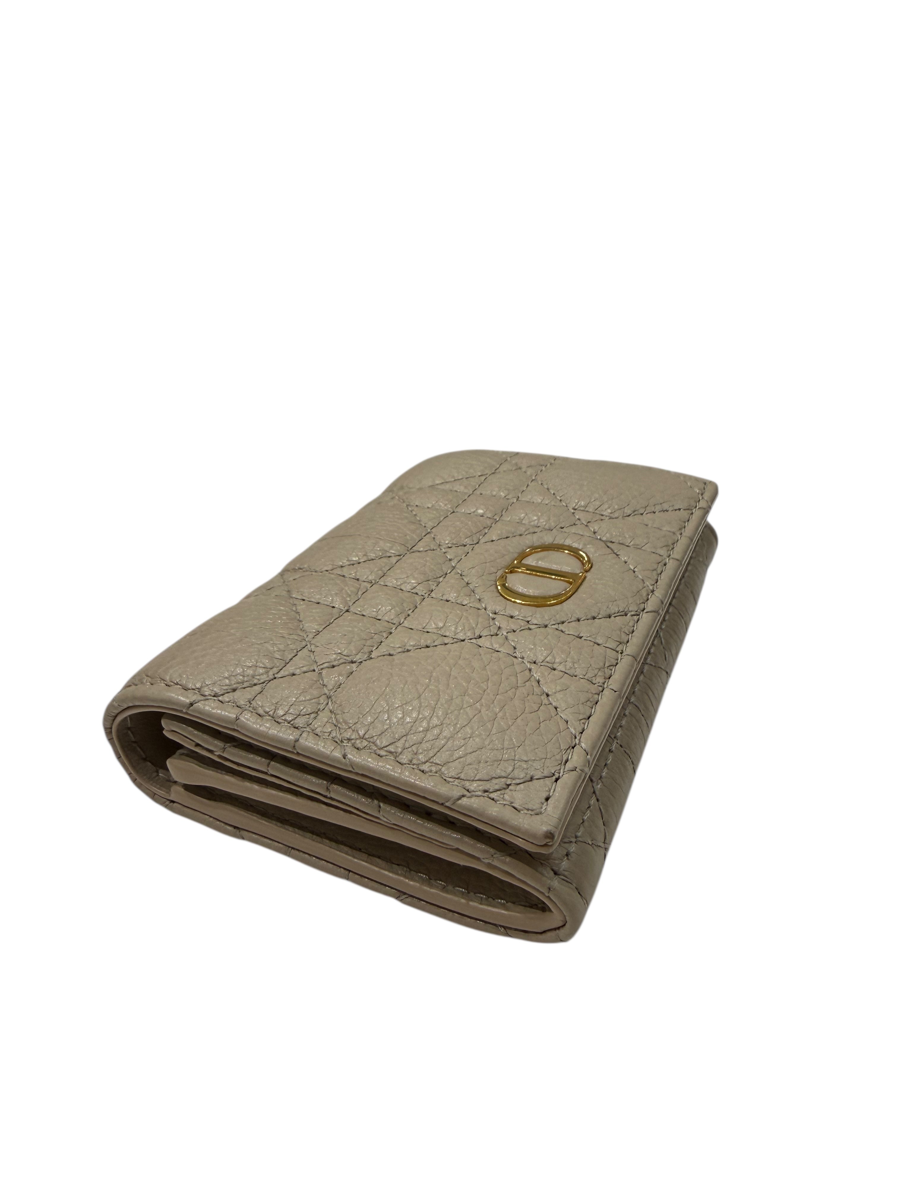 Christian Dior - Porte monnaie cannage beige