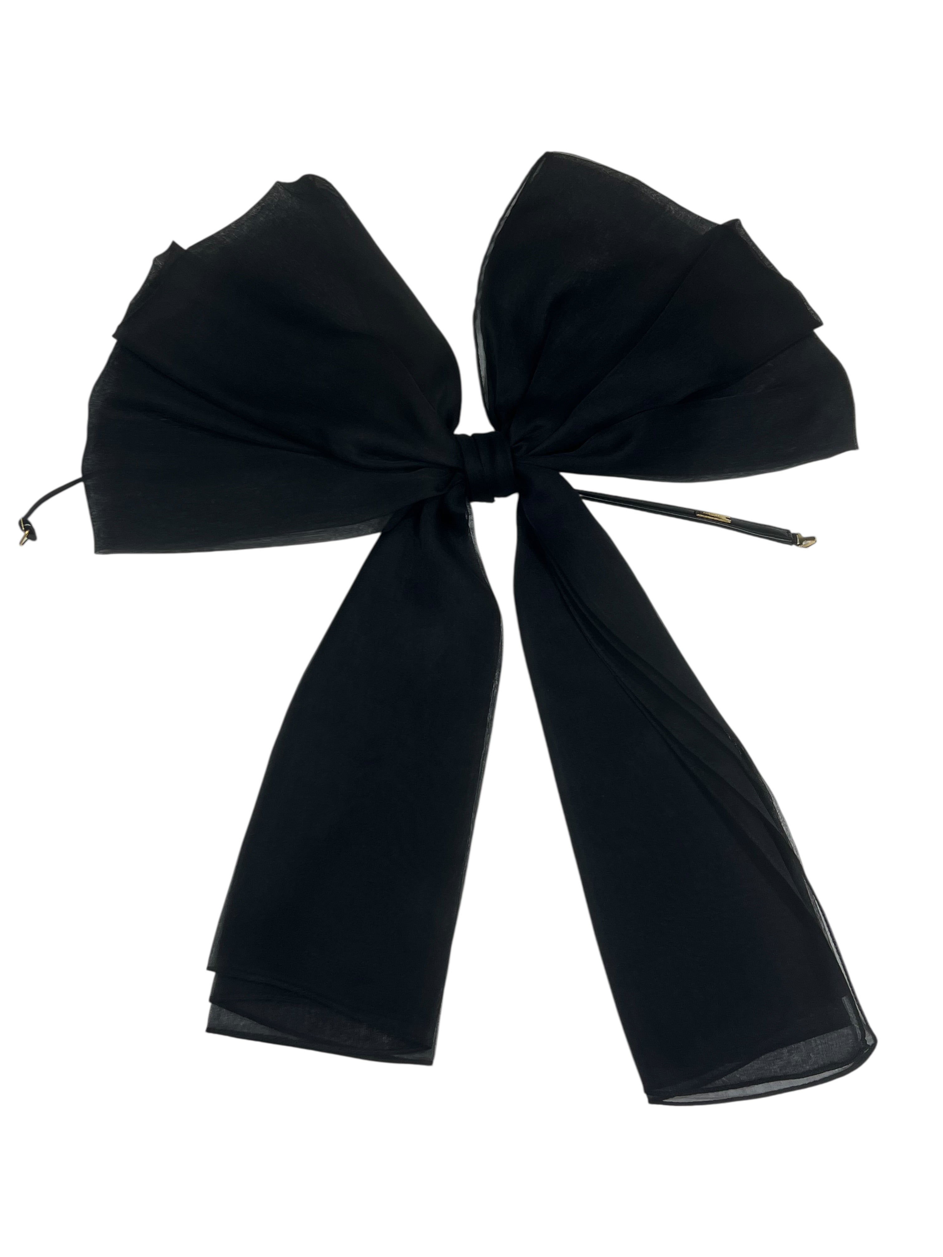 Saint Laurent Collier-Cravate Noeud Noir | Les Folies d’Eugénie