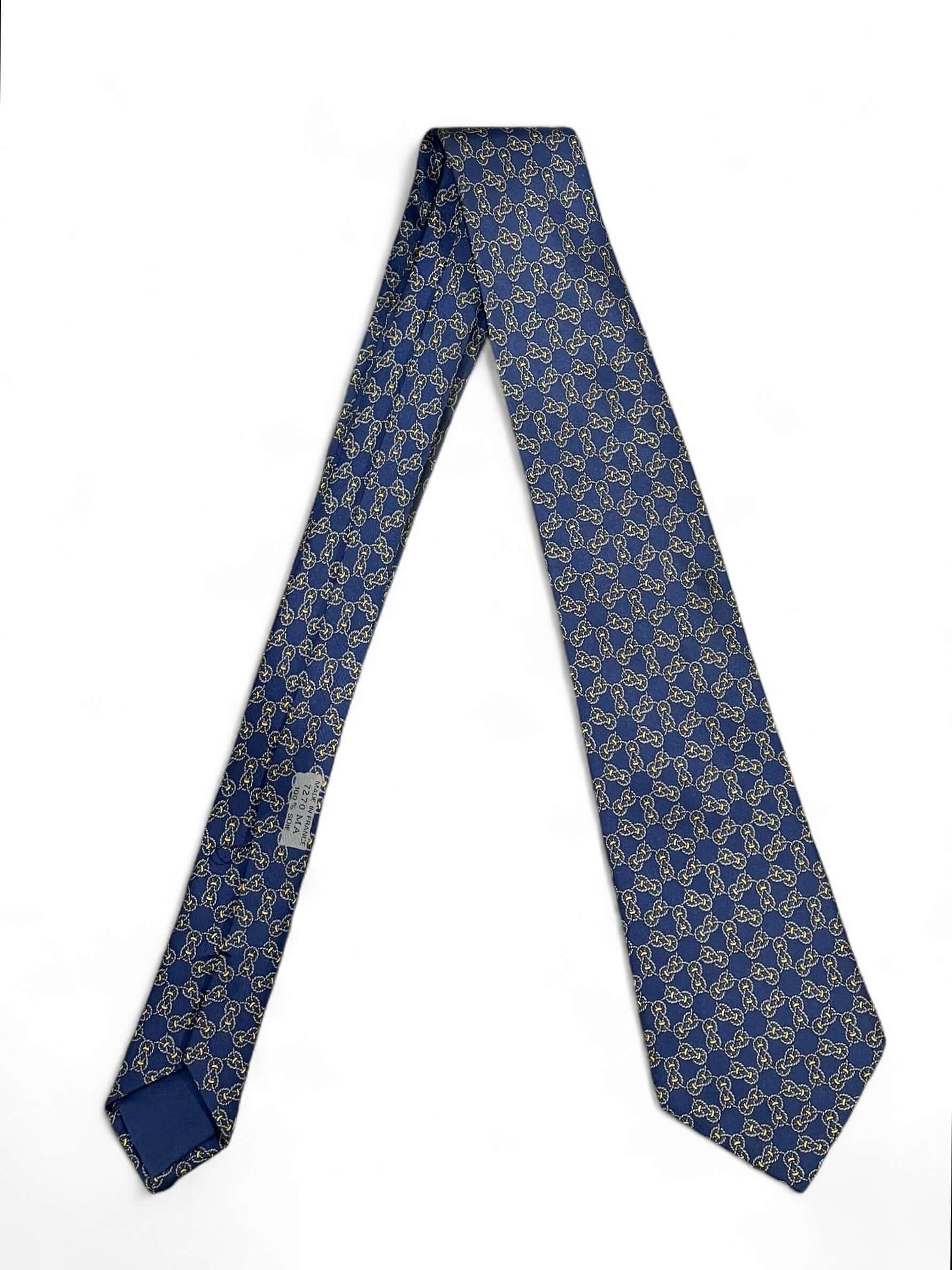 Hermès - Cravatta blu