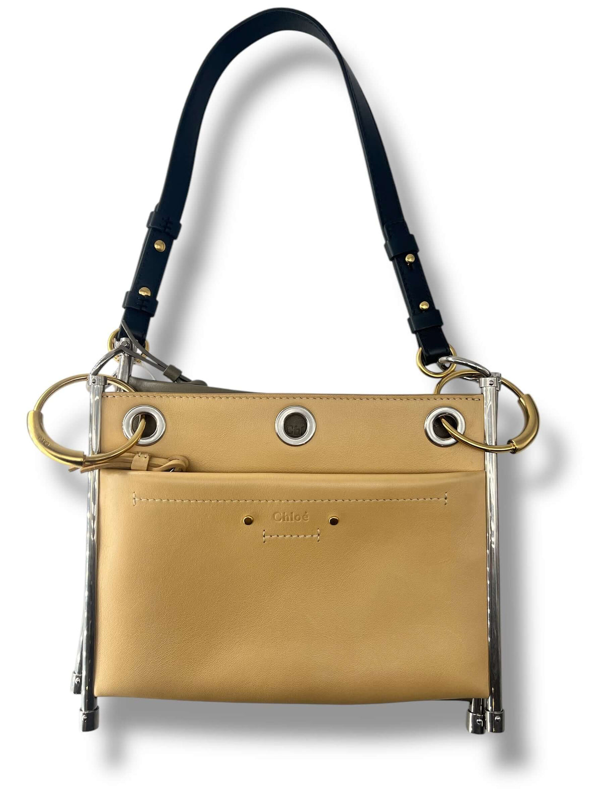 Chloé - Borsa Roy beige e kaki