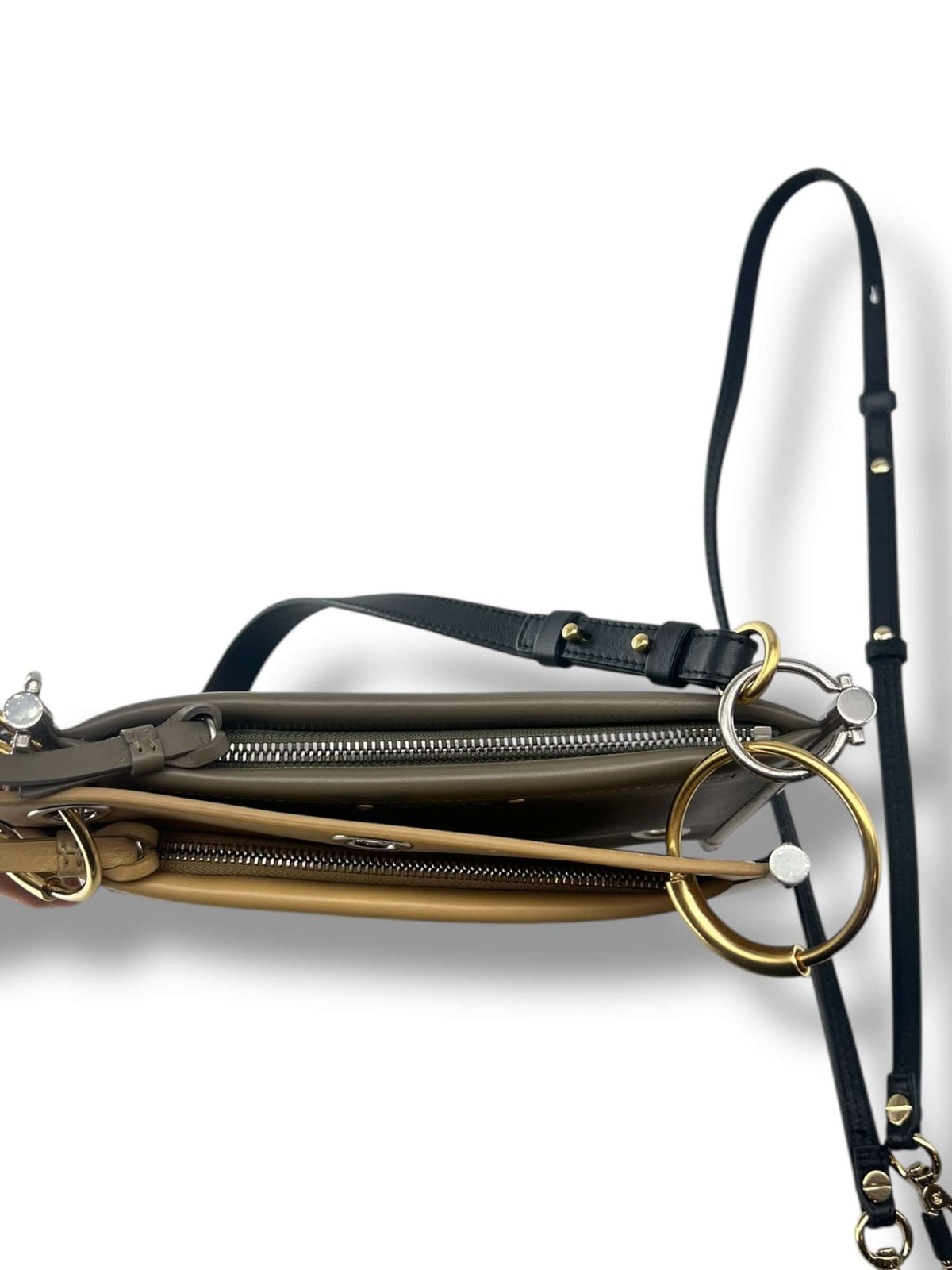 Chloé - Borsa Roy beige e kaki