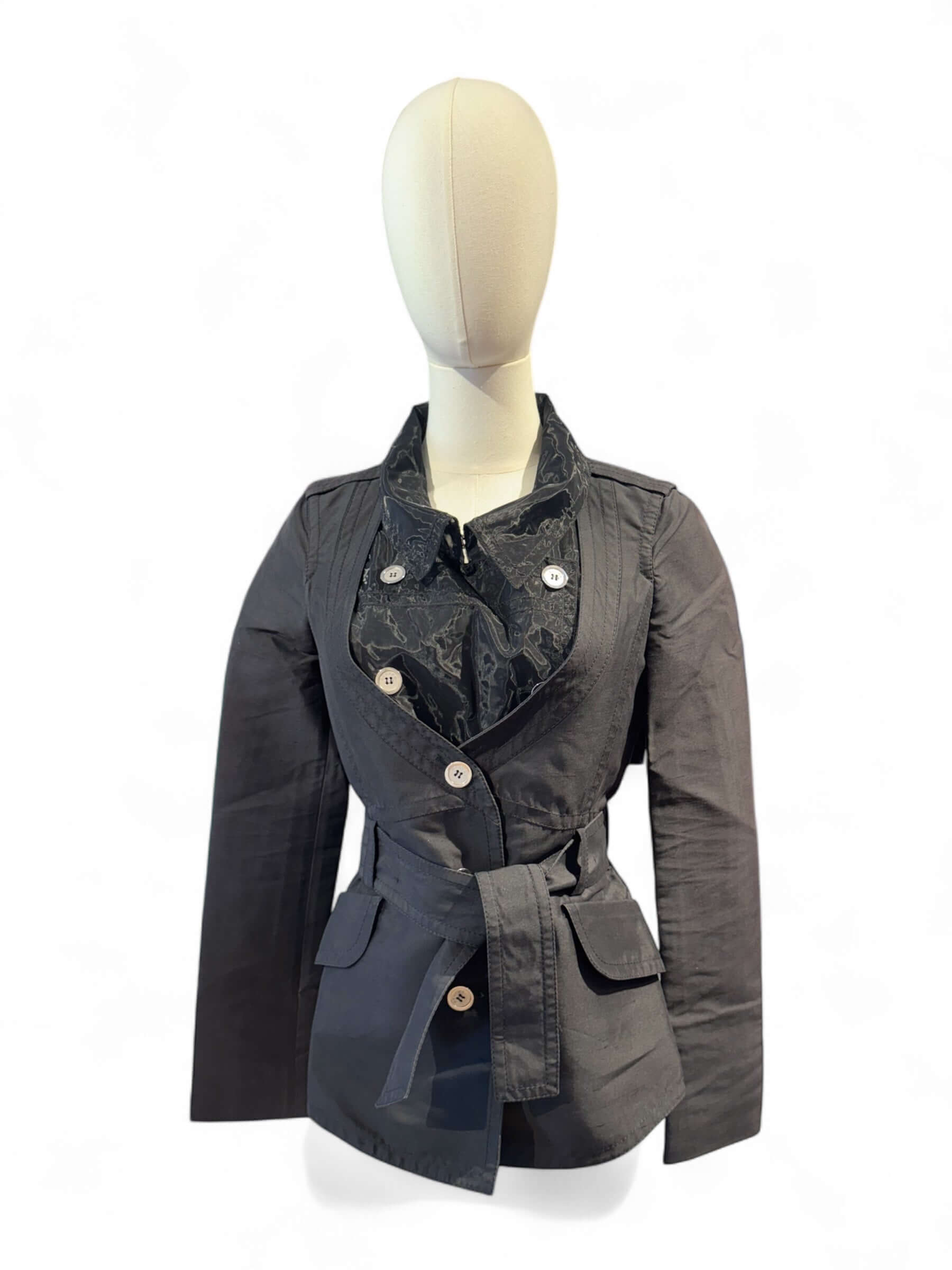 Céline - Veste bi-matière noir T38