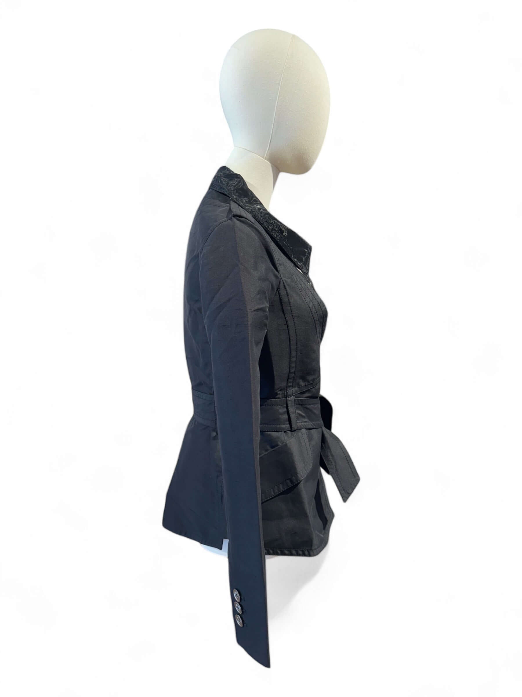 Céline - Veste bi-matière noir T38