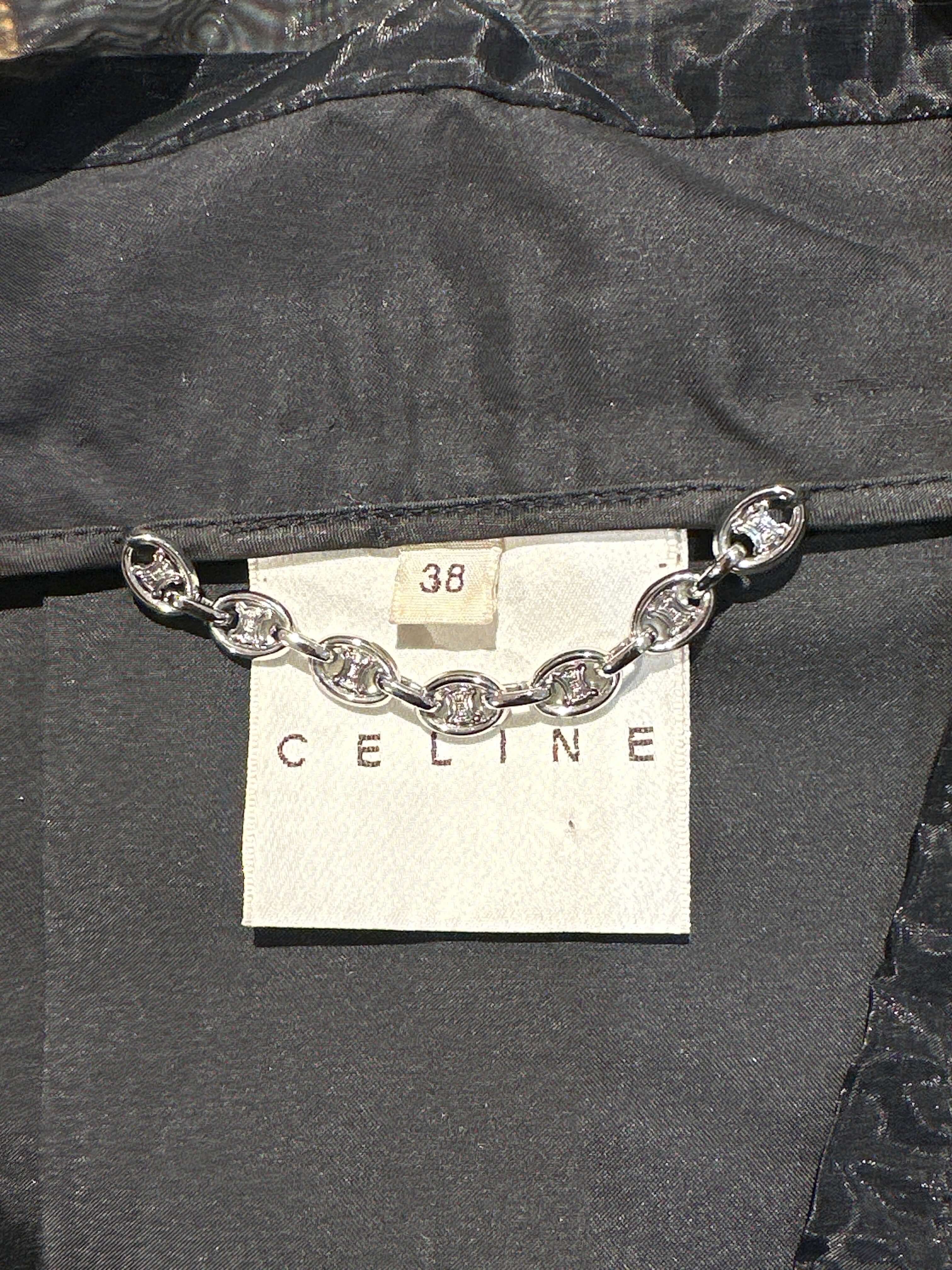 Céline - Veste bi-matière noir T38