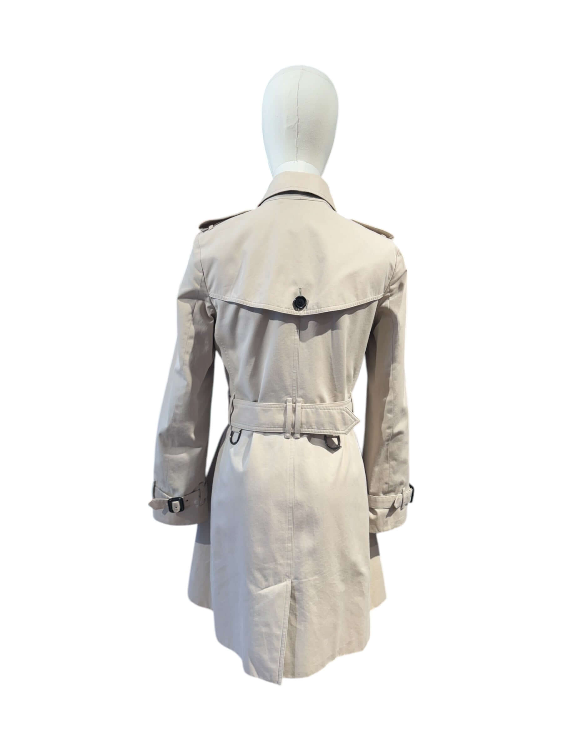 Burberry - Short tartan trench coat, size 36