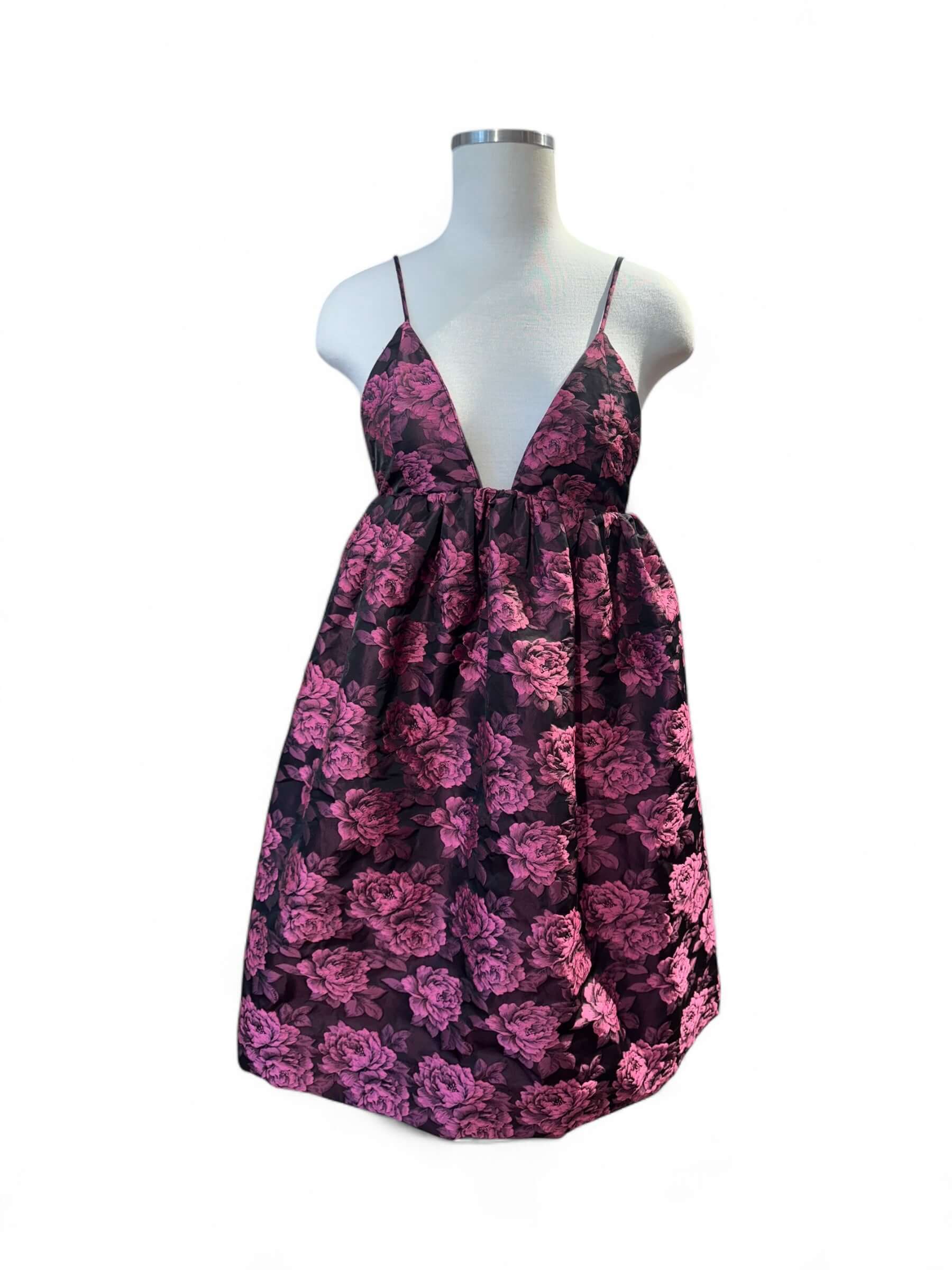 Ganni - Robe à fleur rose T36