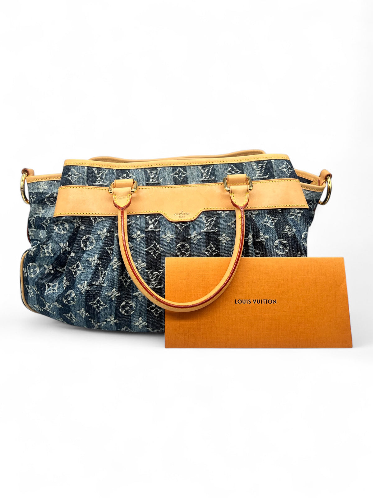Louis Vuitton - Gestreifte Tragetasche GM Denim