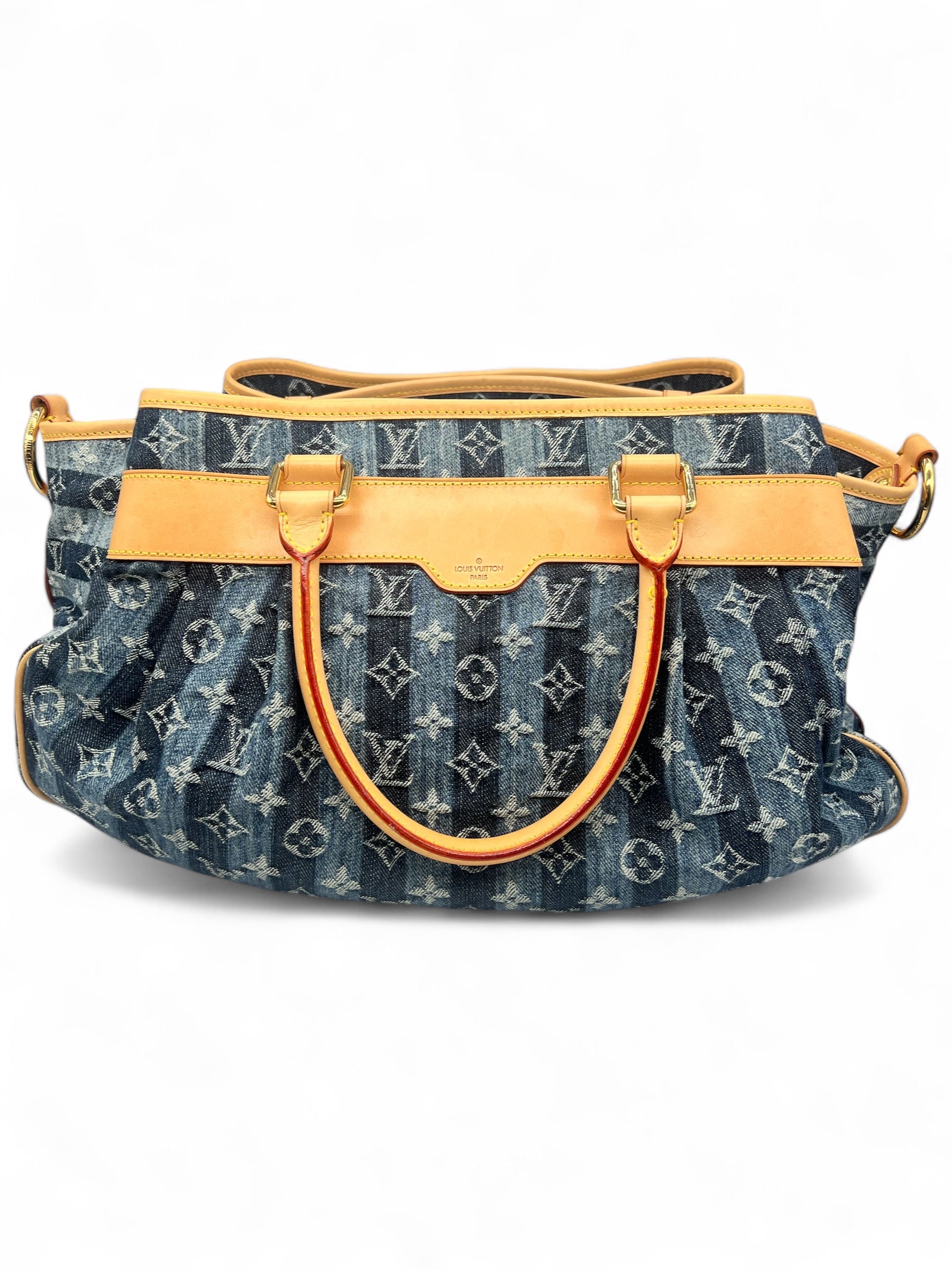 Louis Vuitton - Sac Cabas Rayé GM Denim