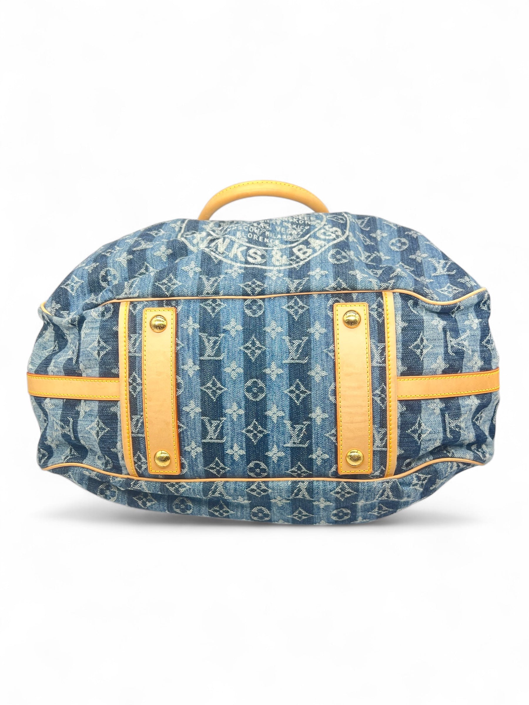 Louis Vuitton - Sac Cabas Rayé GM Denim