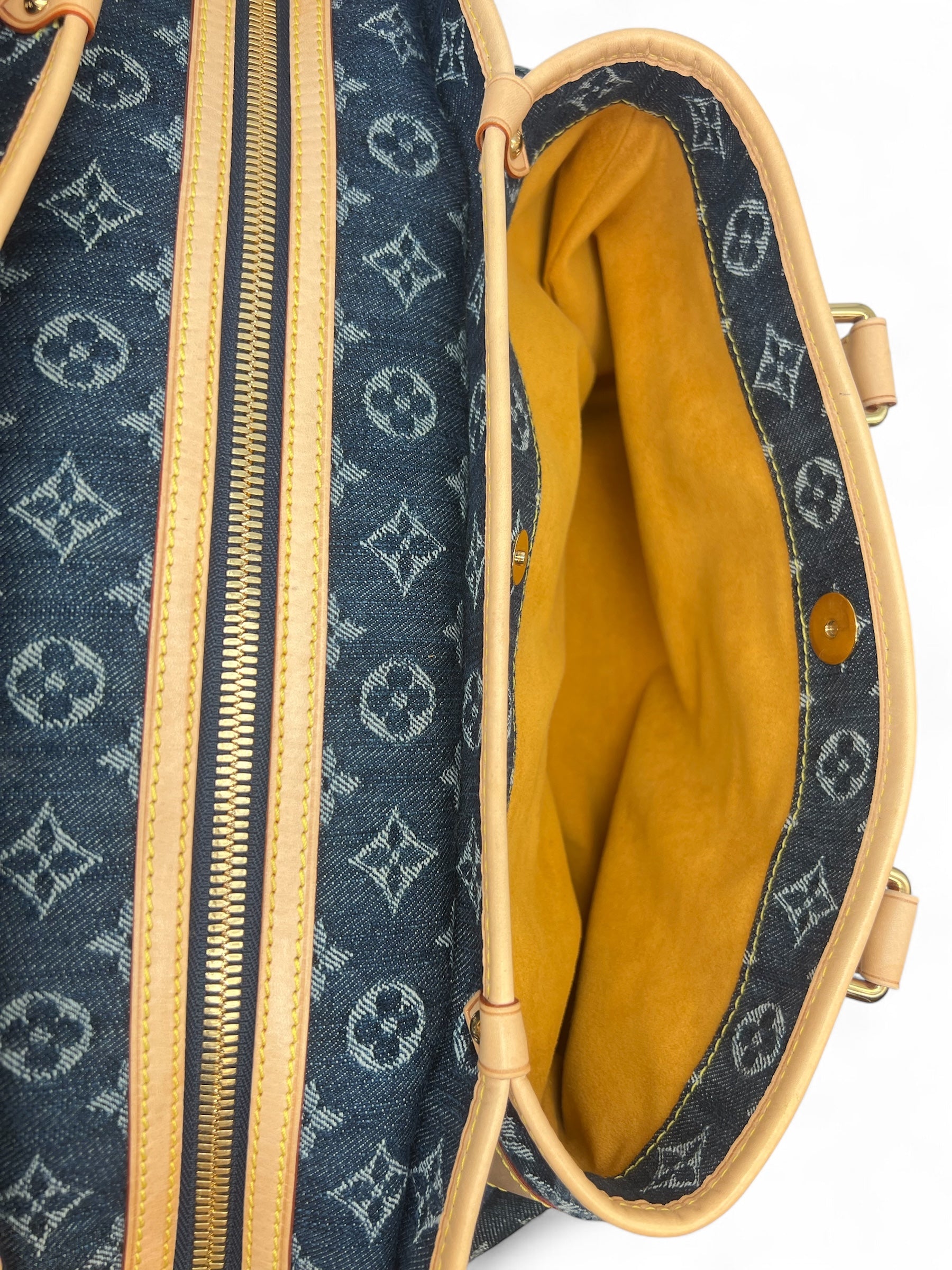 Louis Vuitton - Sac Cabas Rayé GM Denim
