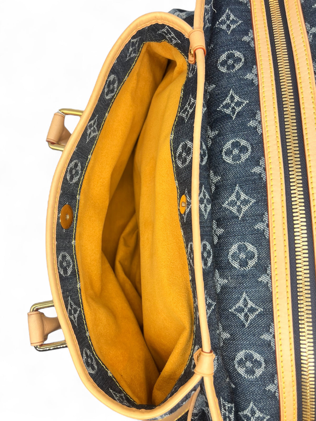 Louis Vuitton - Gestreifte Tragetasche GM Denim