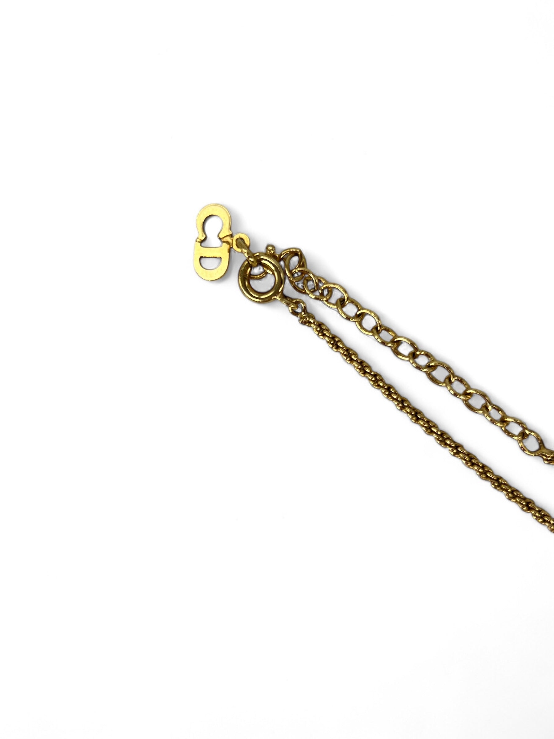 Christian Dior - Pendentif fantaisie doré