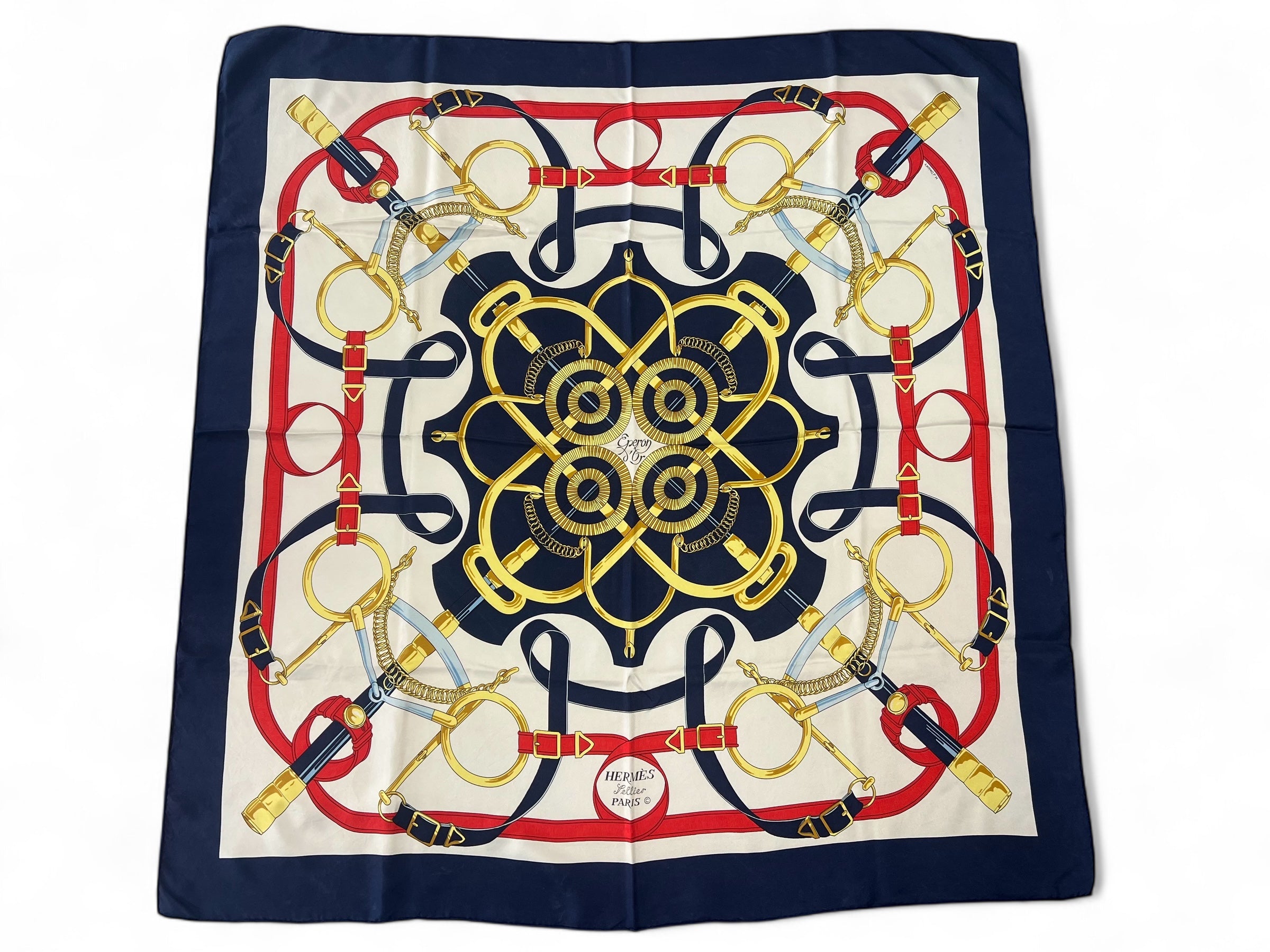 Hermès - Carré 90 « Éperon d’or »