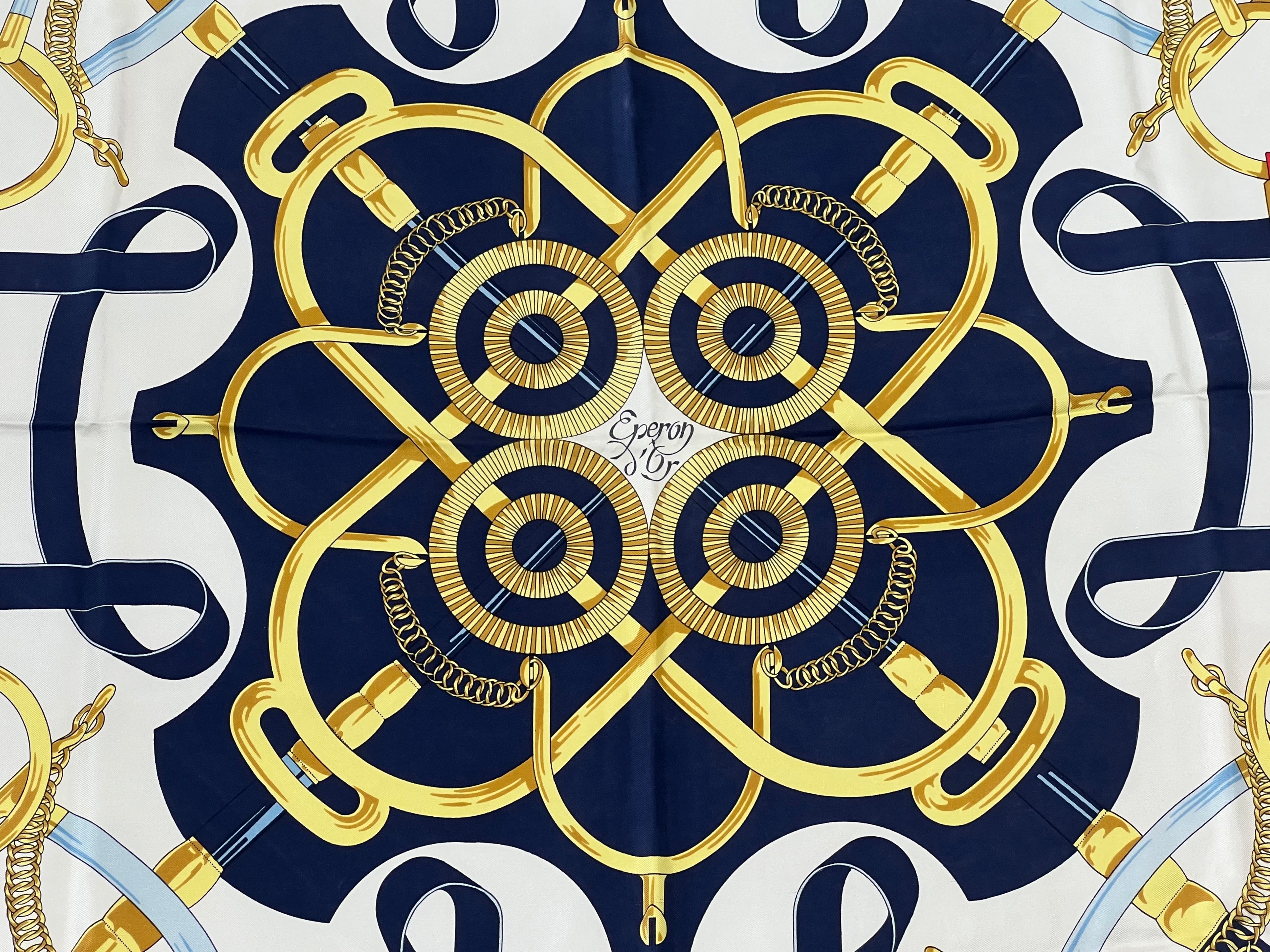 Hermès - Carré 90 « Éperon d’or »