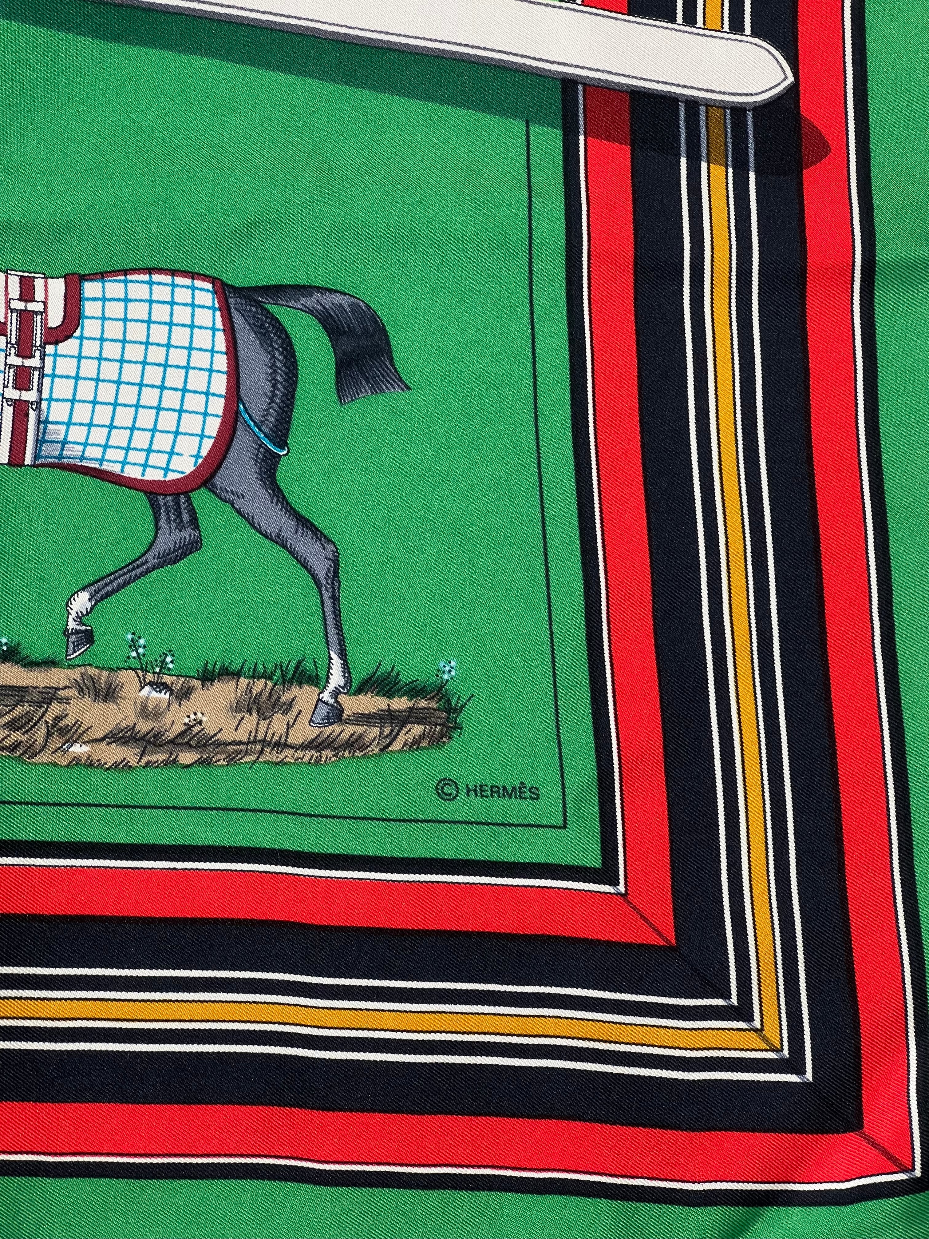 Hermès - Carré 90 « Ouvertures et tenues pour l’écurie