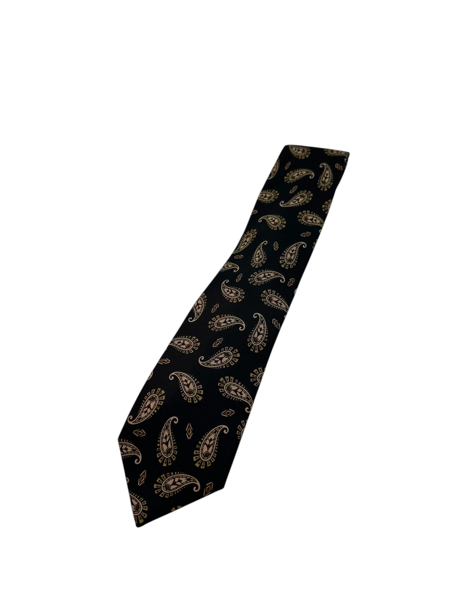 Chanel - Cravate noire à motifs