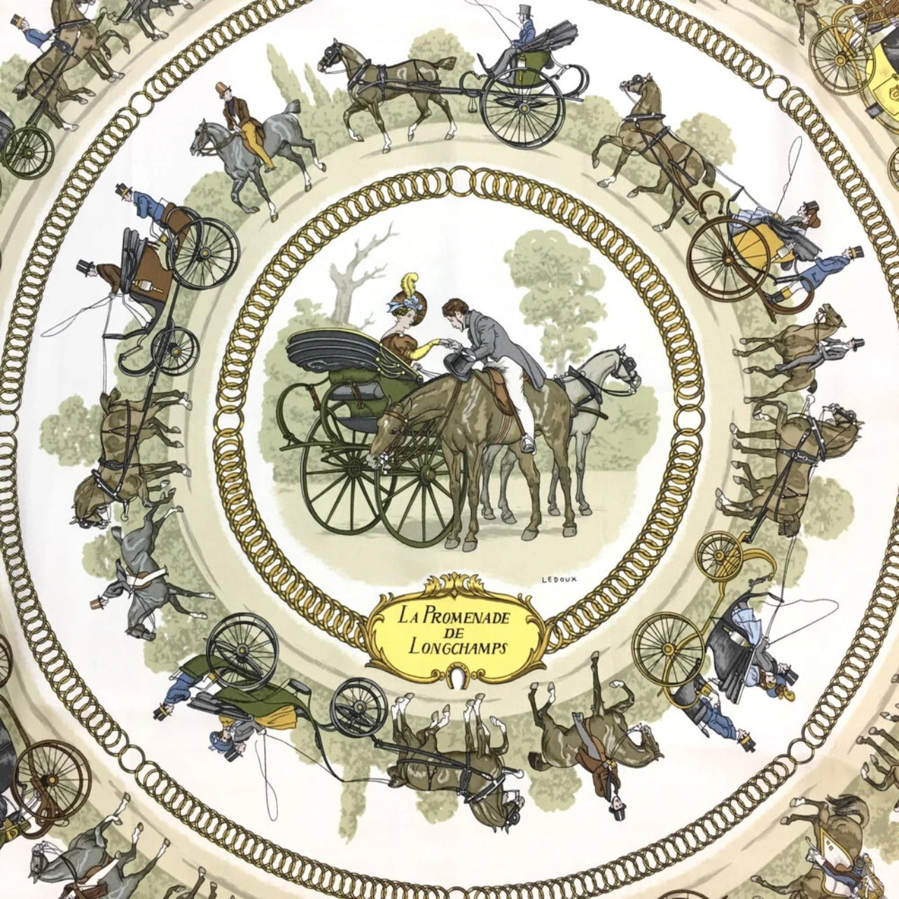 Hermès - Carré 90 « La promenade de Longchamps »