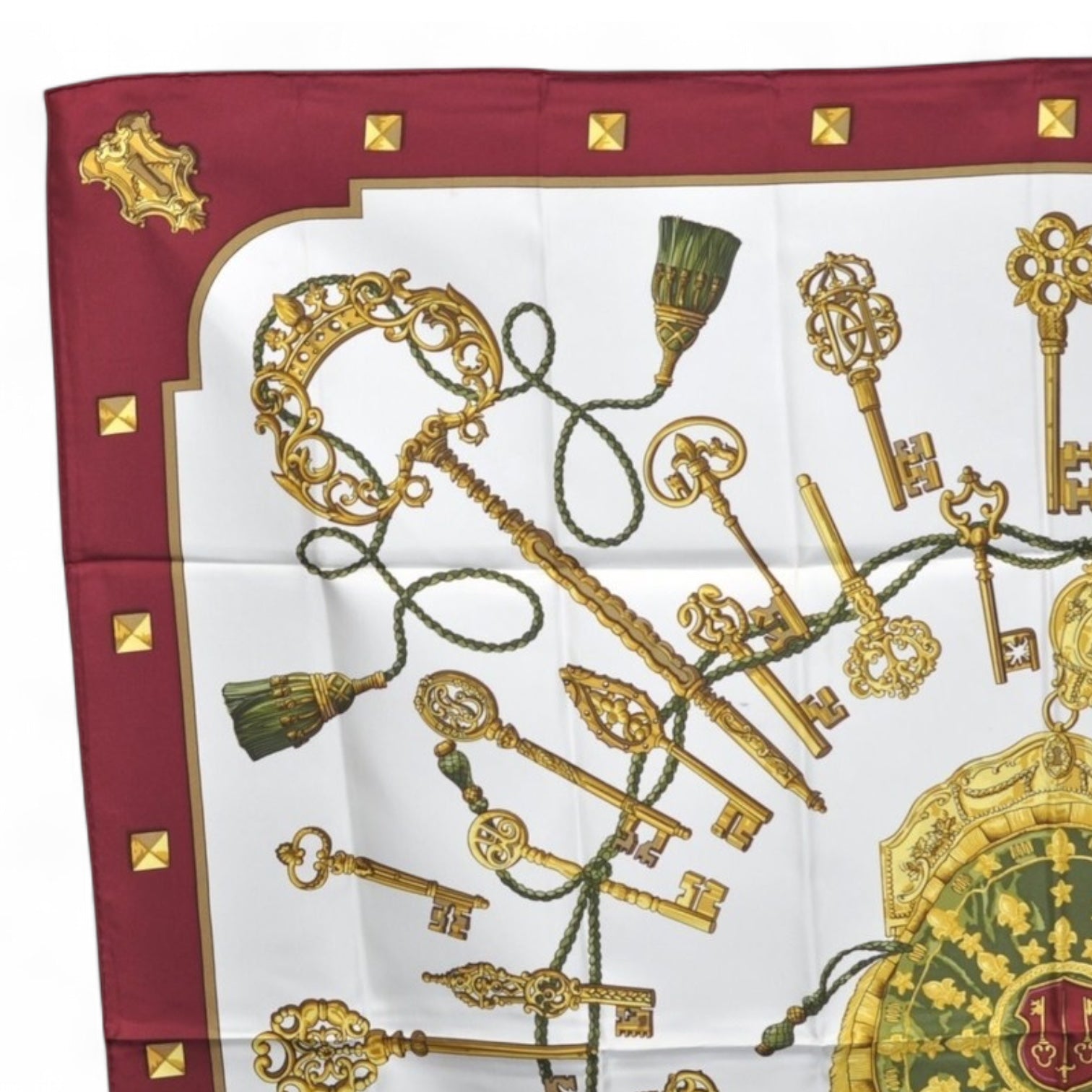 Hermès - Carré 90 « Les Clés » Bordeaux