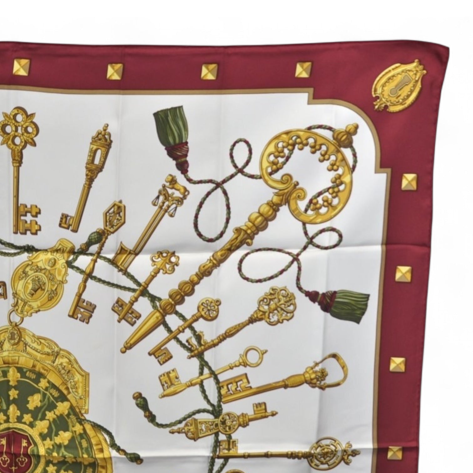 Hermès - Carré 90 « Les Clés » Bordeaux