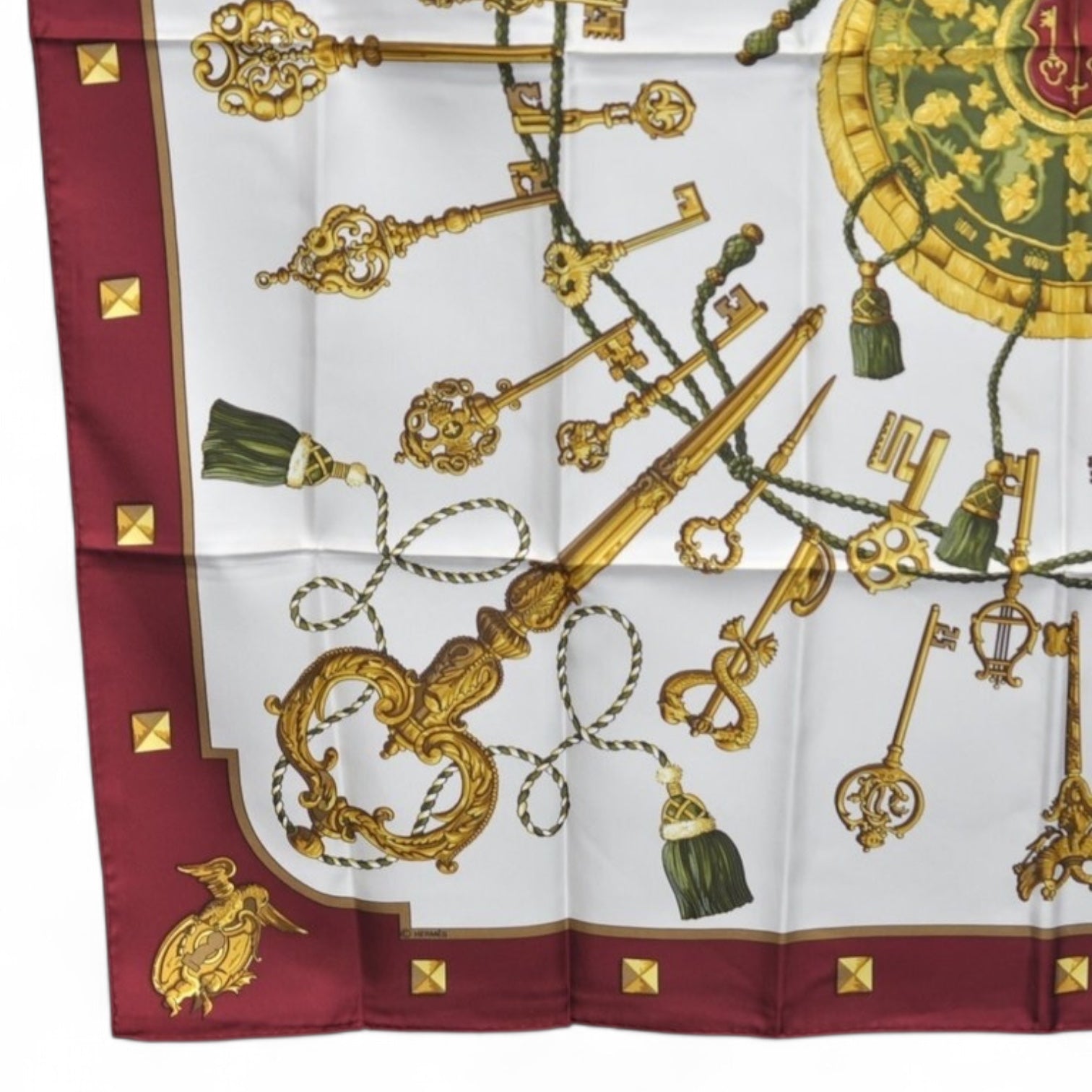 Hermès - Carré 90 « Les Clés » Bordeaux