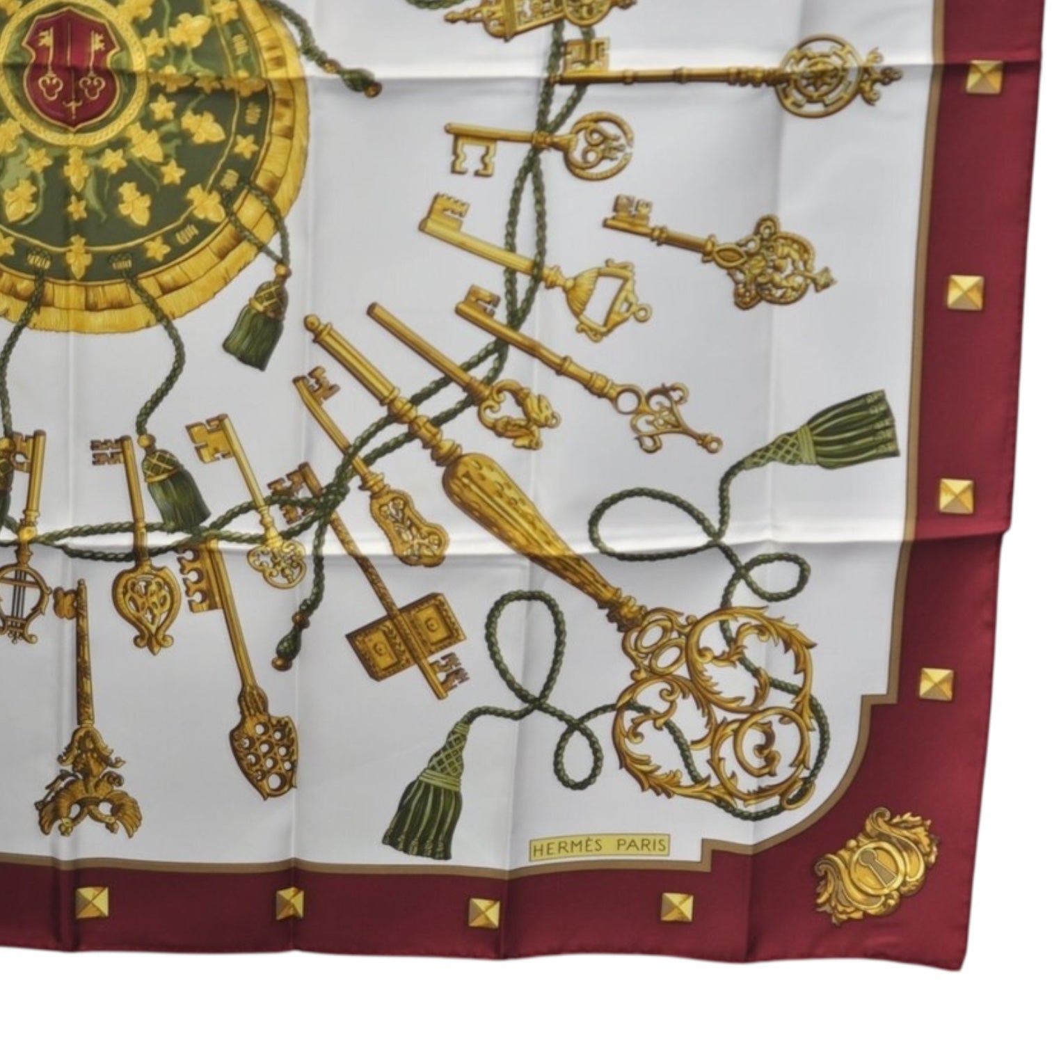 Hermès - Carré 90 « Les Clés » Bordeaux